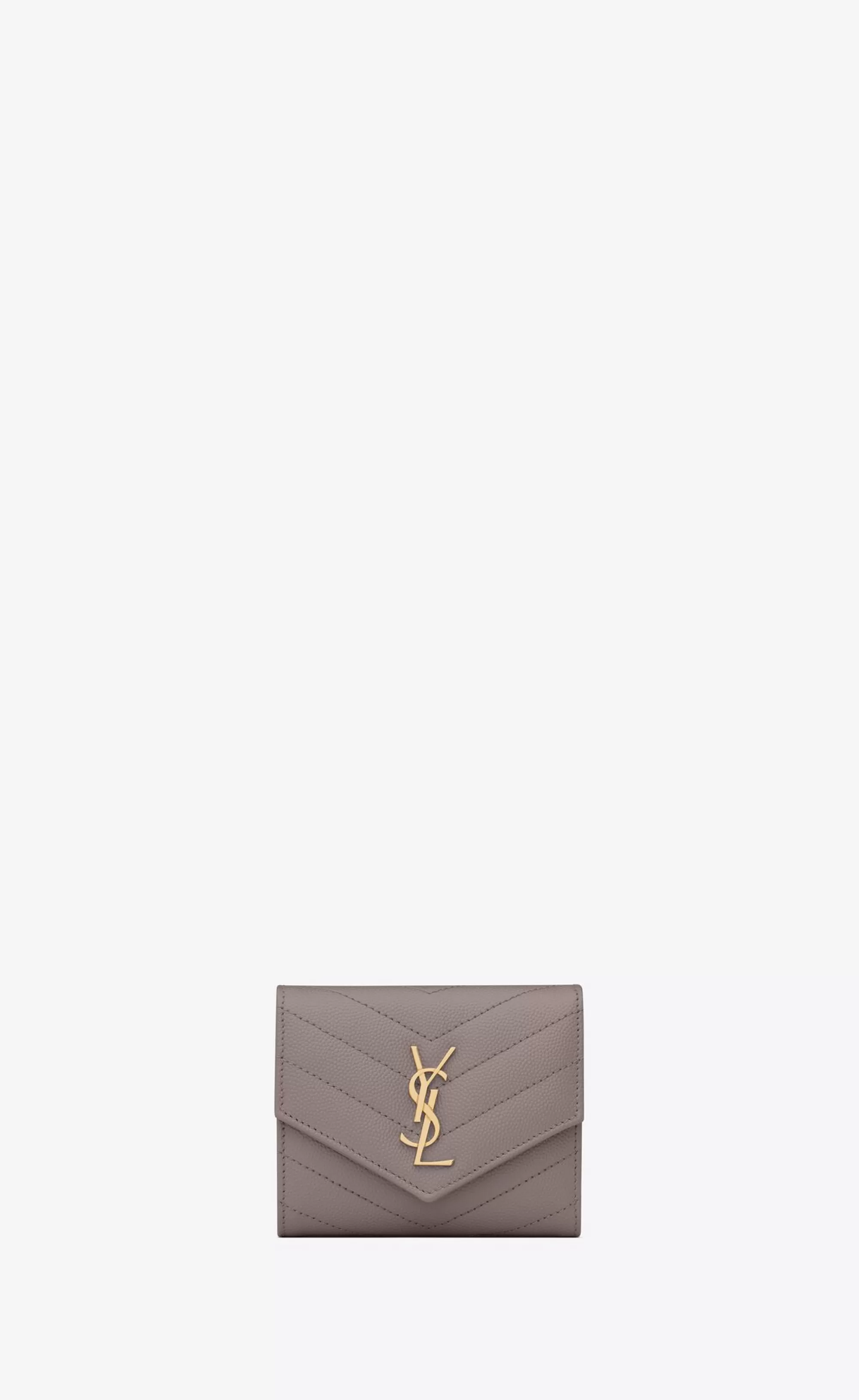 Women Saint Laurent WALLETS^CASSANDRE MATELASSÉ MULTI-FOLDED WALLET IN GRAIN DE POUDRE EMBOSSED LEATHER | | YSL.com