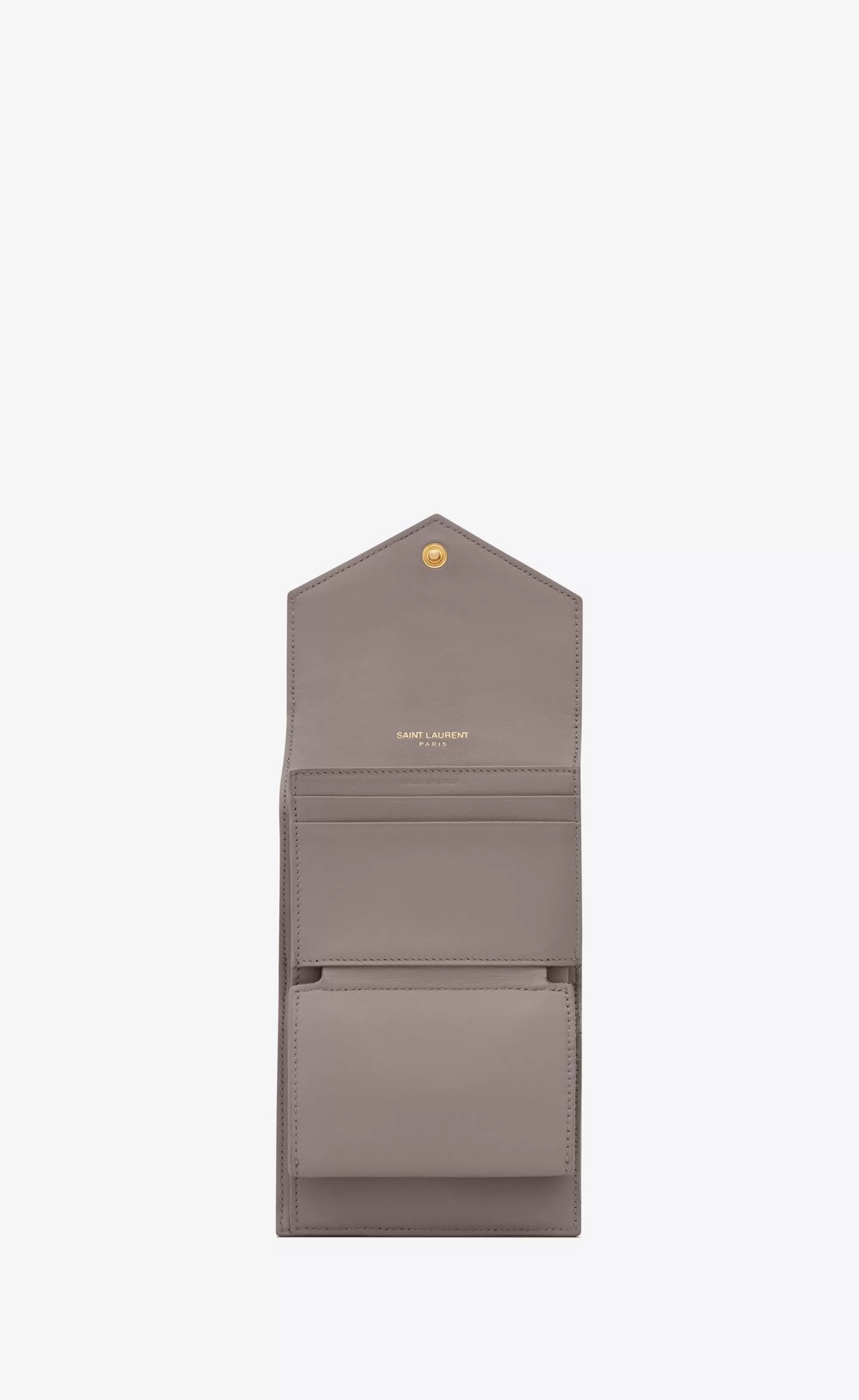 Women Saint Laurent WALLETS^CASSANDRE MATELASSÉ MULTI-FOLDED WALLET IN GRAIN DE POUDRE EMBOSSED LEATHER | | YSL.com