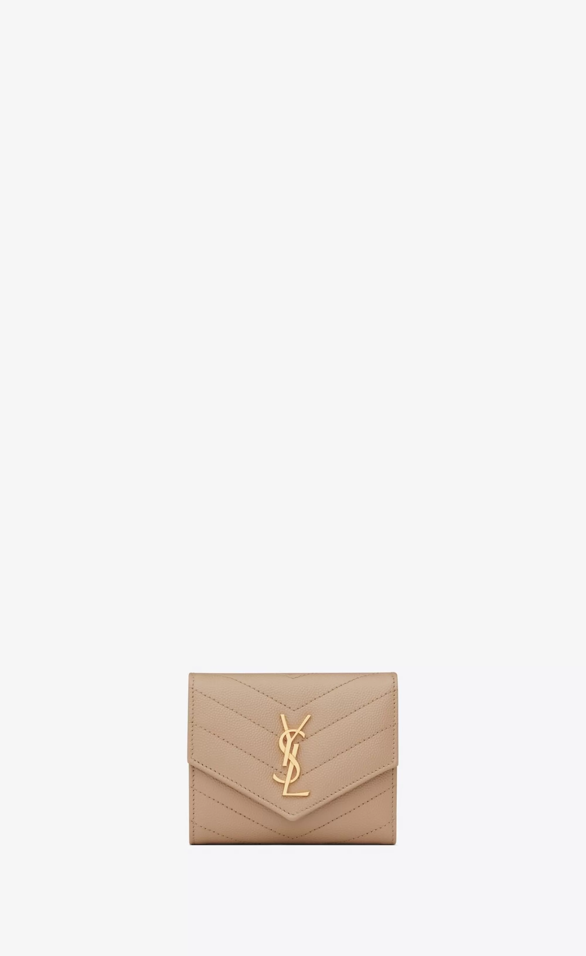 Women Saint Laurent WALLETS^CASSANDRE MATELASSÉ MULTI-FOLDED WALLET IN GRAIN DE POUDRE EMBOSSED LEATHER | | YSL.com