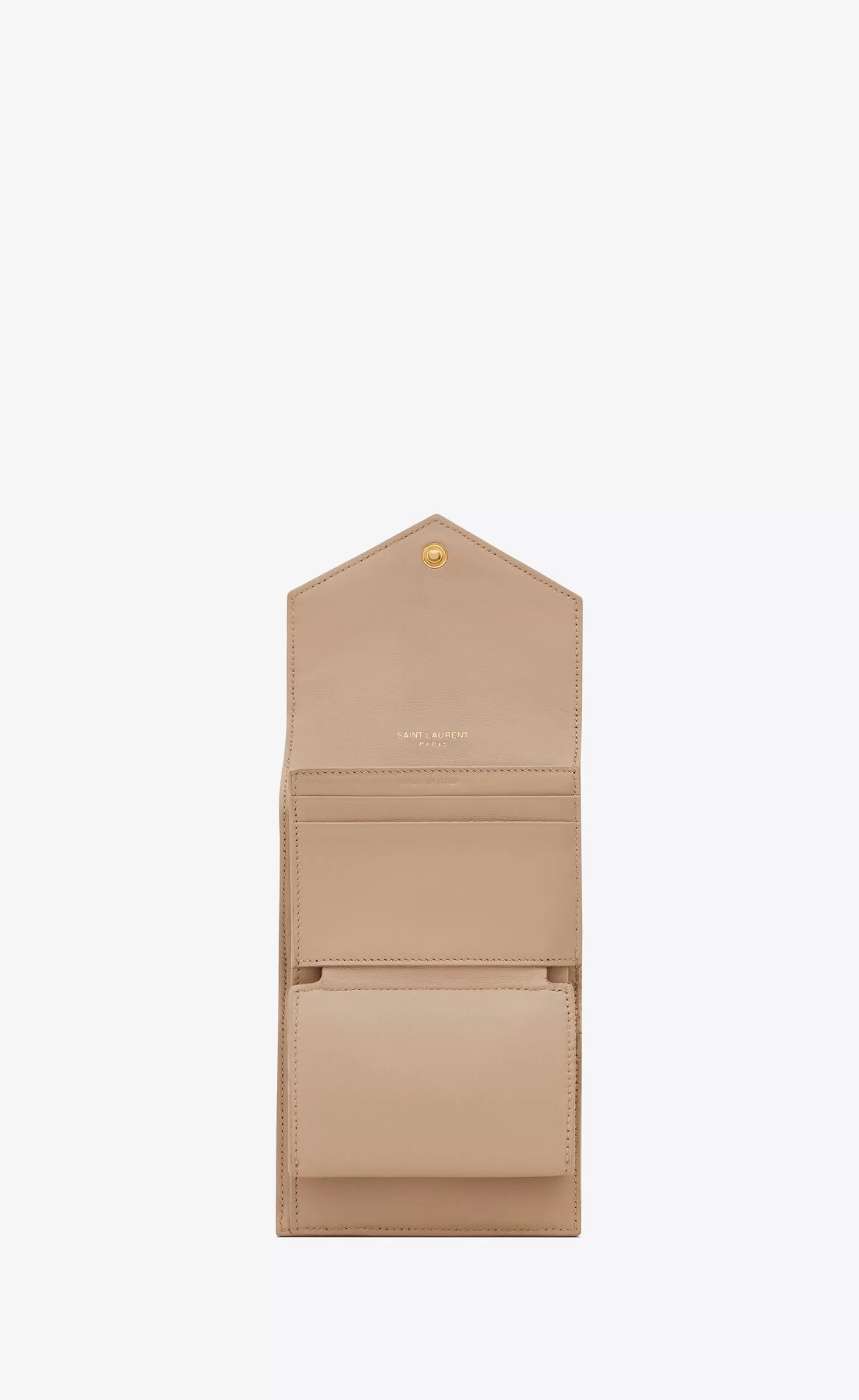Women Saint Laurent WALLETS^CASSANDRE MATELASSÉ MULTI-FOLDED WALLET IN GRAIN DE POUDRE EMBOSSED LEATHER | | YSL.com