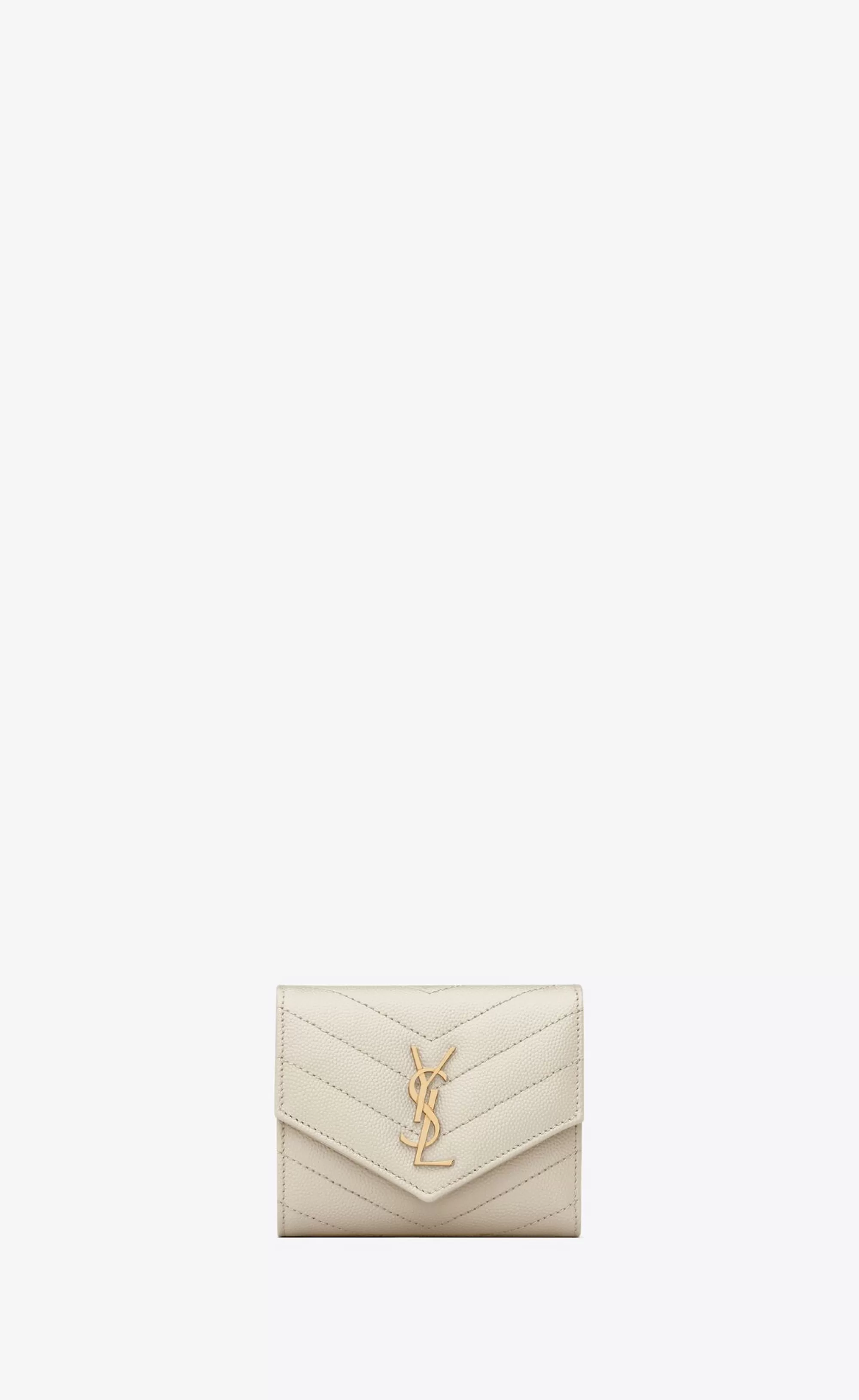 Women Saint Laurent WALLETS^CASSANDRE MATELASSÉ MULTI-FOLDED WALLET IN GRAIN DE POUDRE EMBOSSED LEATHER | | YSL.com