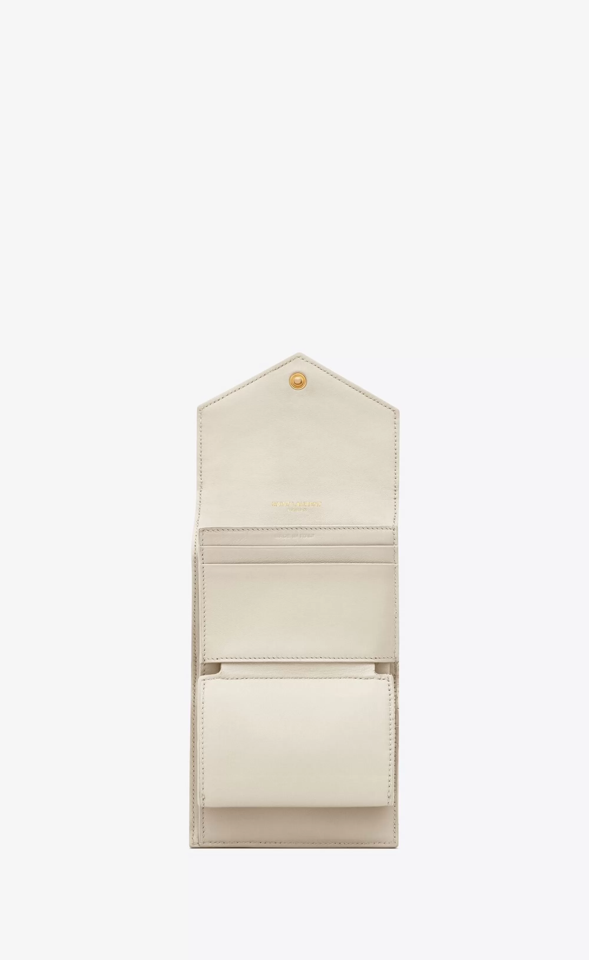 Women Saint Laurent WALLETS^CASSANDRE MATELASSÉ MULTI-FOLDED WALLET IN GRAIN DE POUDRE EMBOSSED LEATHER | | YSL.com