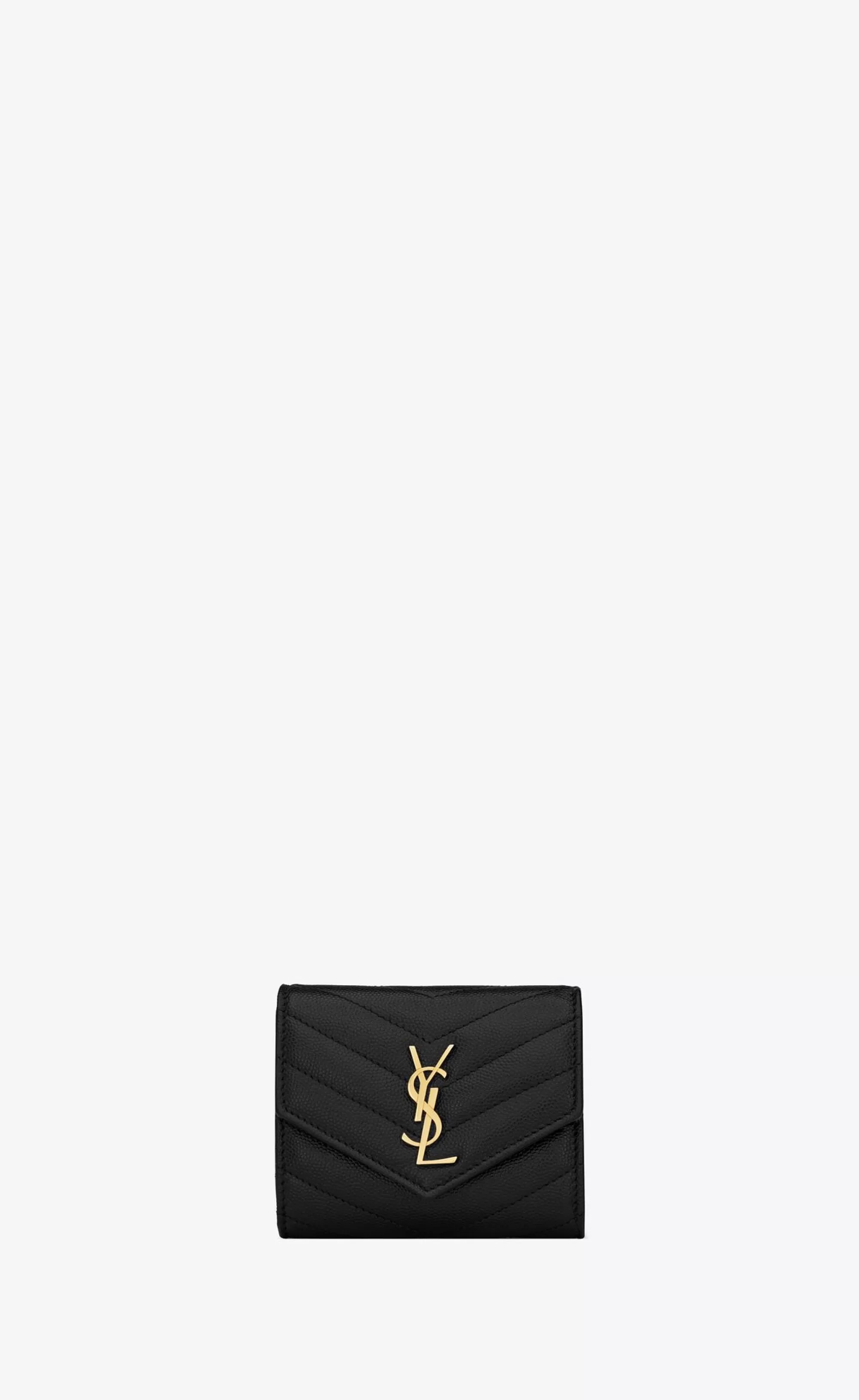 Women Saint Laurent WALLETS^CASSANDRE MATELASSÉ MULTI-FOLDED WALLET IN GRAIN DE POUDRE EMBOSSED LEATHER | | YSL.com