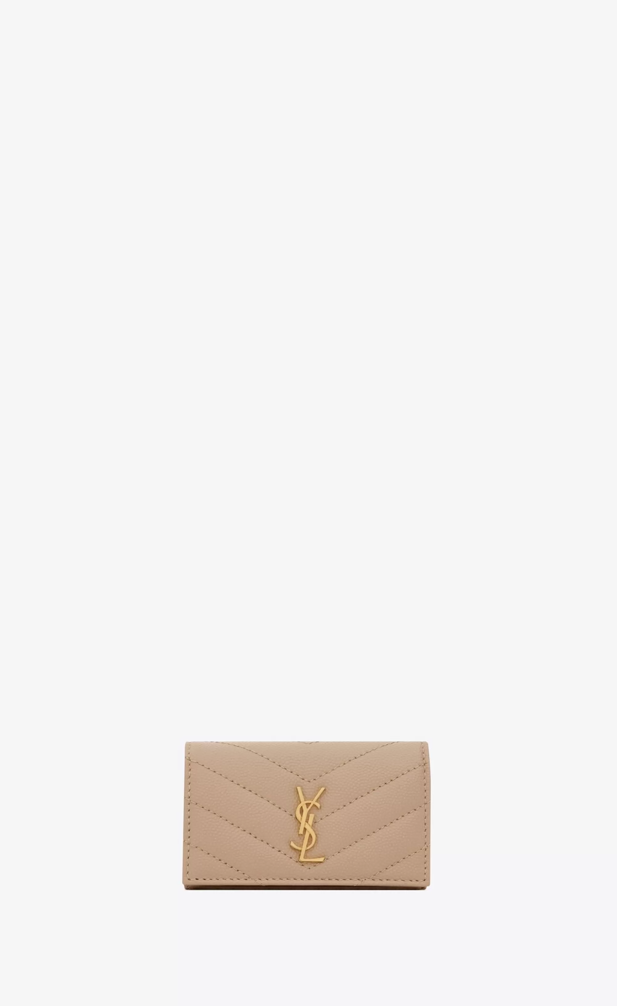 Women Saint Laurent SMALL ACCESSORIES^Cassandre Matelassé Slim Key Case In Grain De Poudre Embossed Leather | | YSL.com