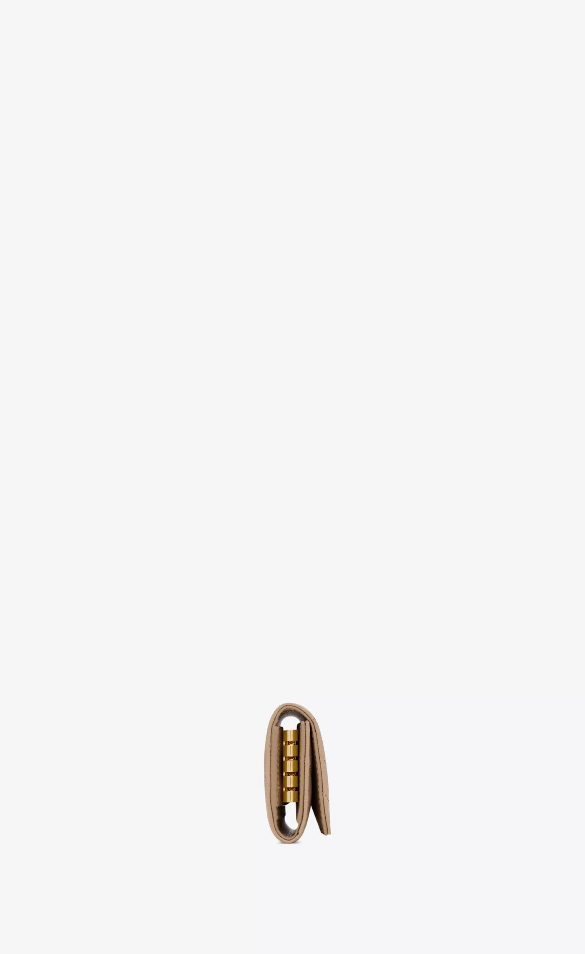 Women Saint Laurent SMALL ACCESSORIES^Cassandre Matelassé Slim Key Case In Grain De Poudre Embossed Leather | | YSL.com