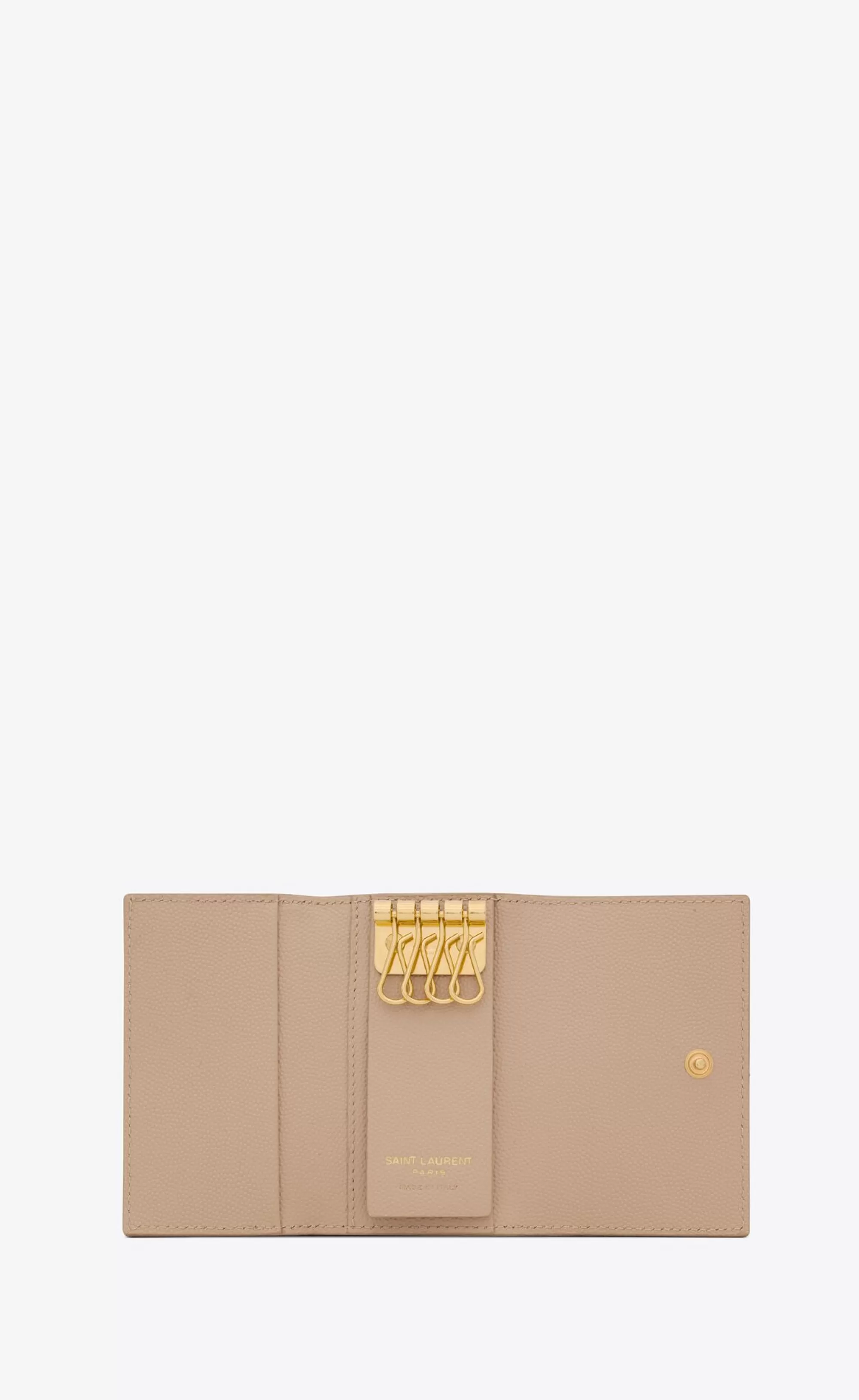 Women Saint Laurent SMALL ACCESSORIES^Cassandre Matelassé Slim Key Case In Grain De Poudre Embossed Leather | | YSL.com