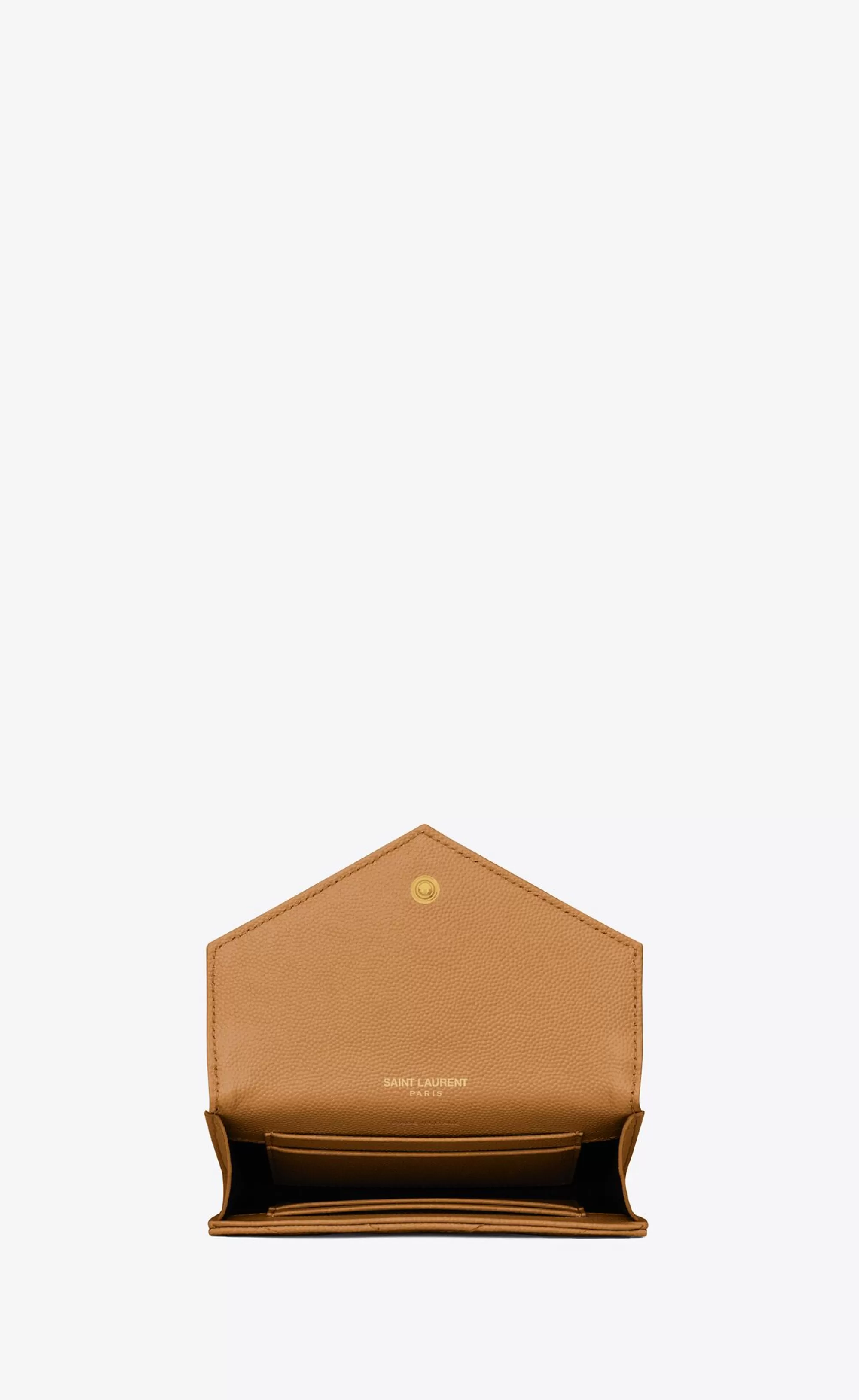 Women Saint Laurent WALLETS^CASSANDRE MATELASSÉ SMALL ENVELOPE WALLET IN GRAIN DE POUDRE EMBOSSED LEATHER | | YSL.com