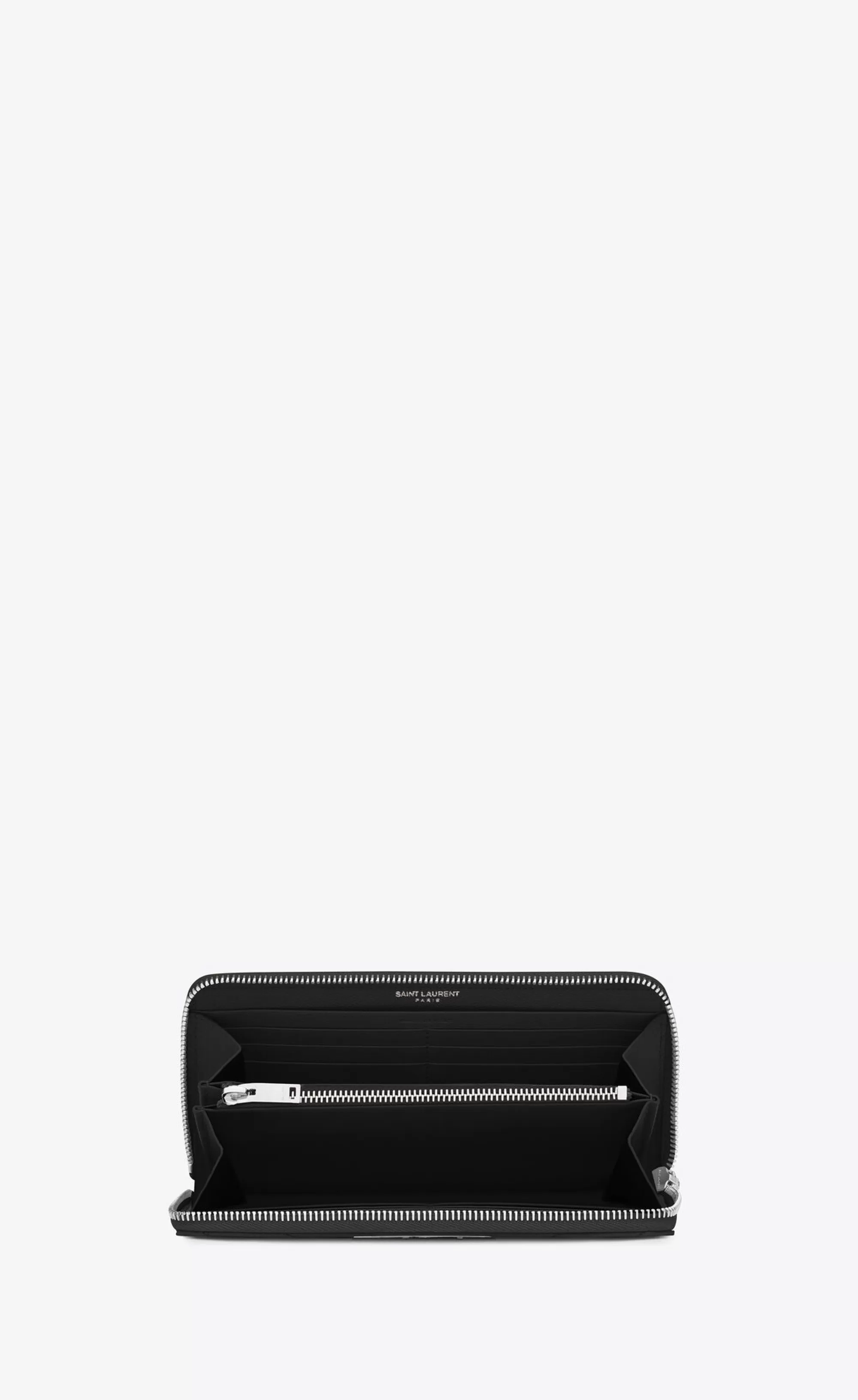 Women Saint Laurent WALLETS^CASSANDRE MATELASSÉ ZIP AROUND WALLET IN GRAIN DE POUDRE EMBOSSED LEATHER | | YSL.com