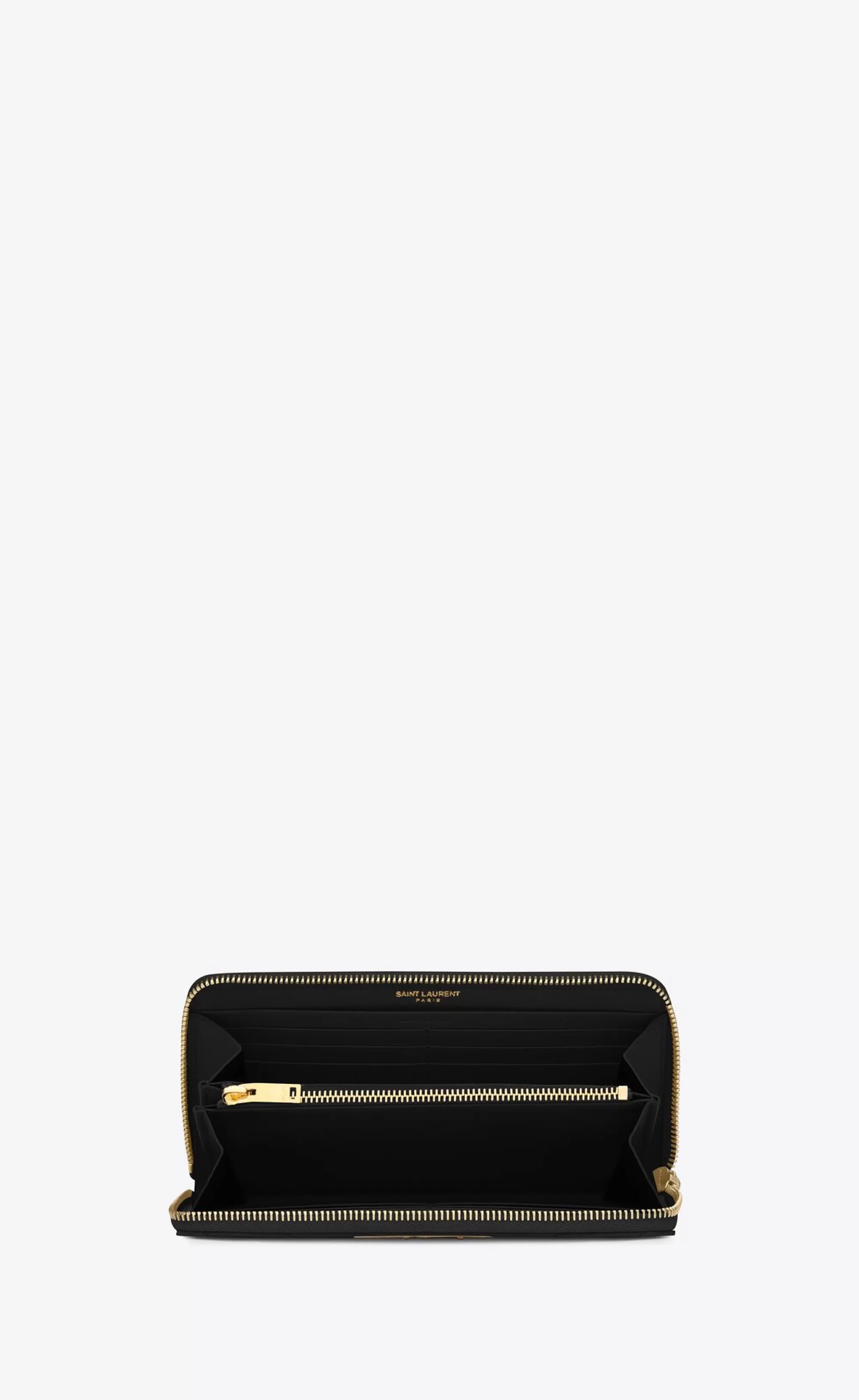 Women Saint Laurent WALLETS^CASSANDRE MATELASSÉ ZIP AROUND WALLET IN GRAIN DE POUDRE EMBOSSED LEATHER | | YSL.com