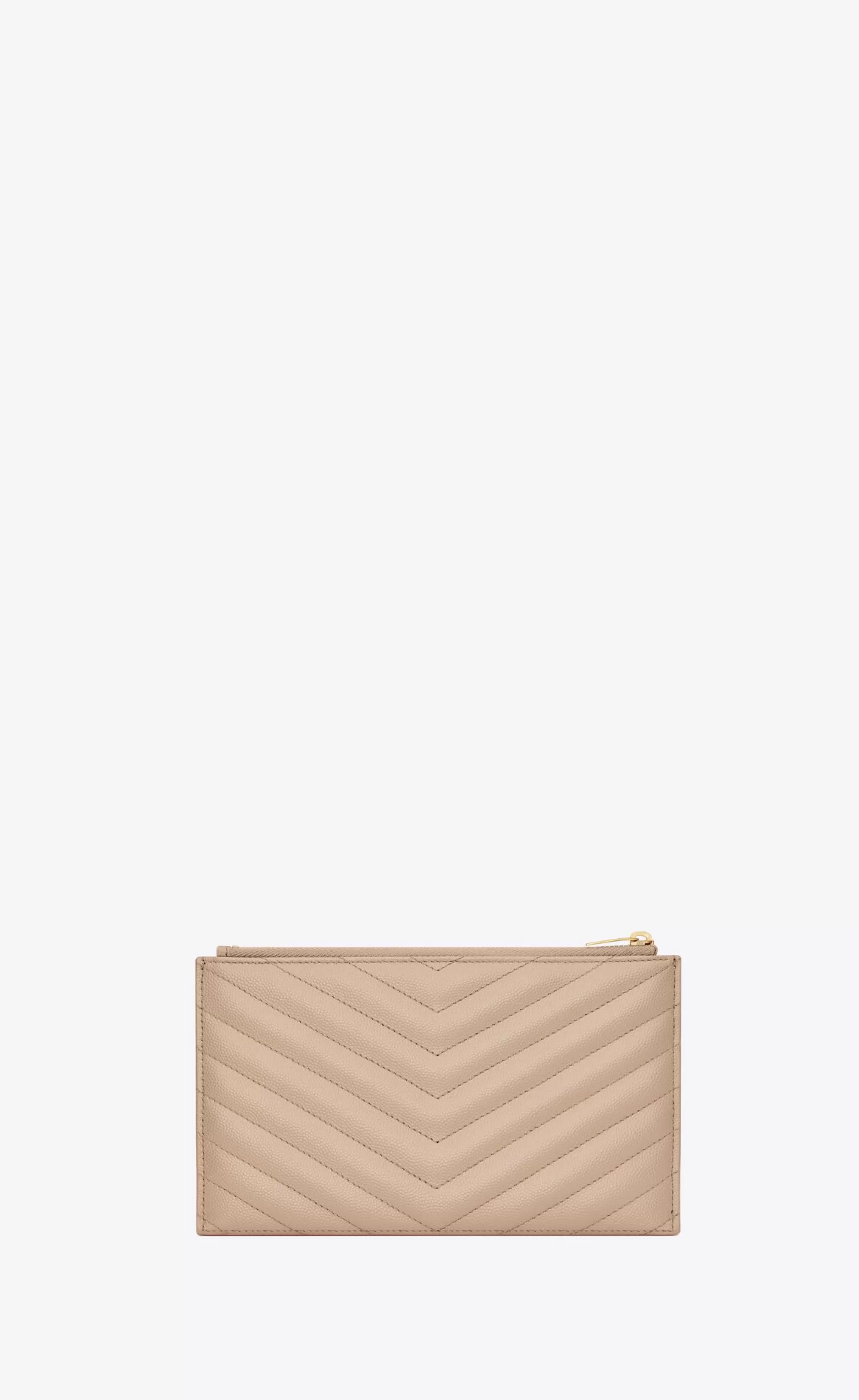 Women Saint Laurent pouches^CASSANDRE MATELASSÉ Zipped Pouch In Grain De Poudre Embossed Leather | | YSL.com