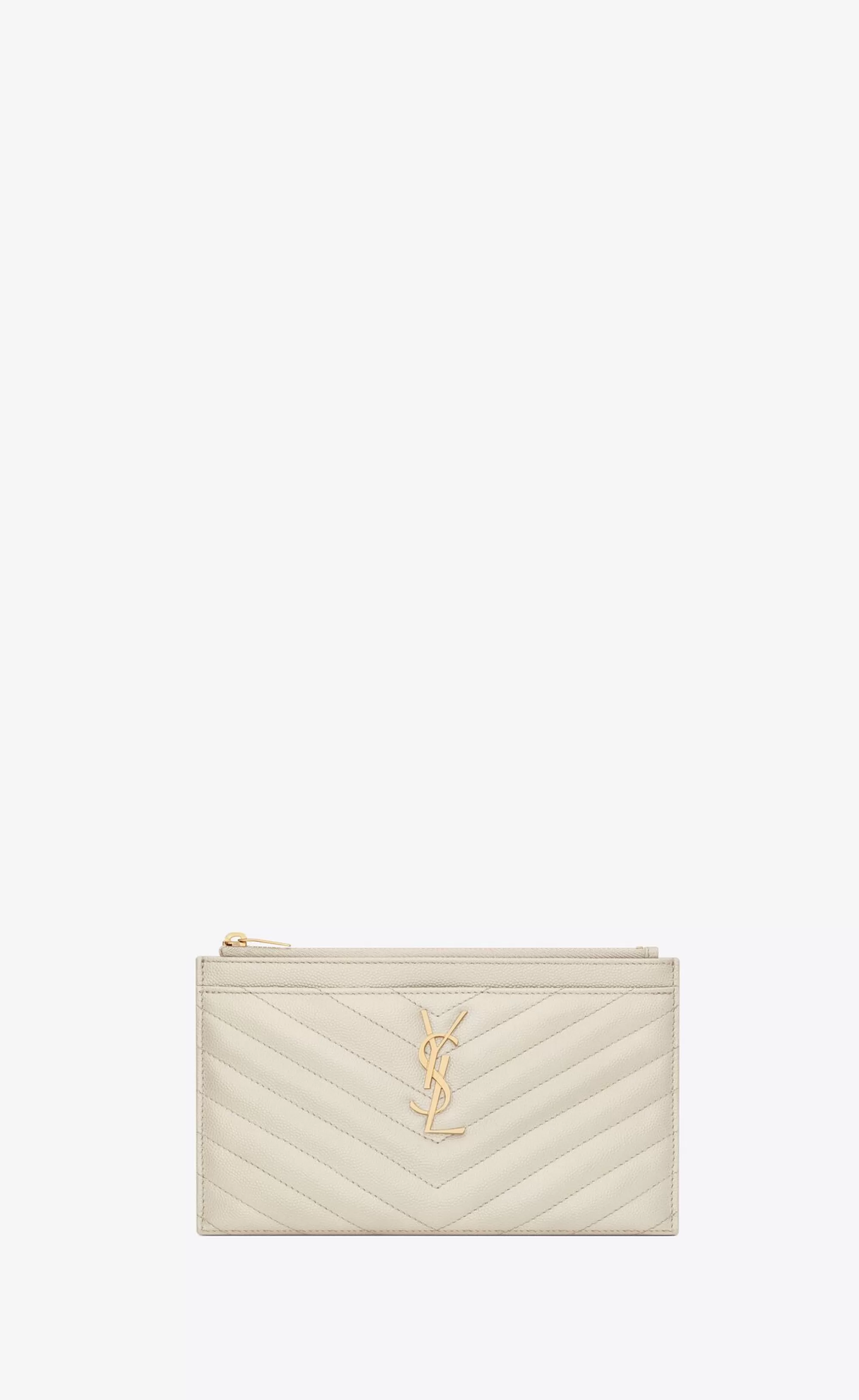 Women Saint Laurent pouches^CASSANDRE MATELASSÉ Zipped Pouch In Grain De Poudre Embossed Leather | | YSL.com
