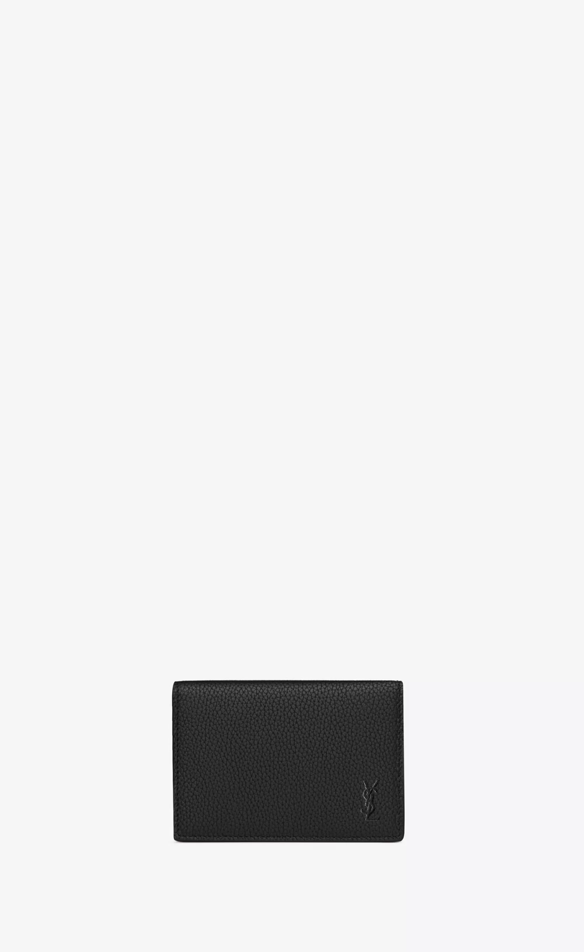 Saint Laurent CARD CASES^CASSANDRE SHADOW BUSINESS CARD CASE IN GRAINED LEATHER | | YSL.com