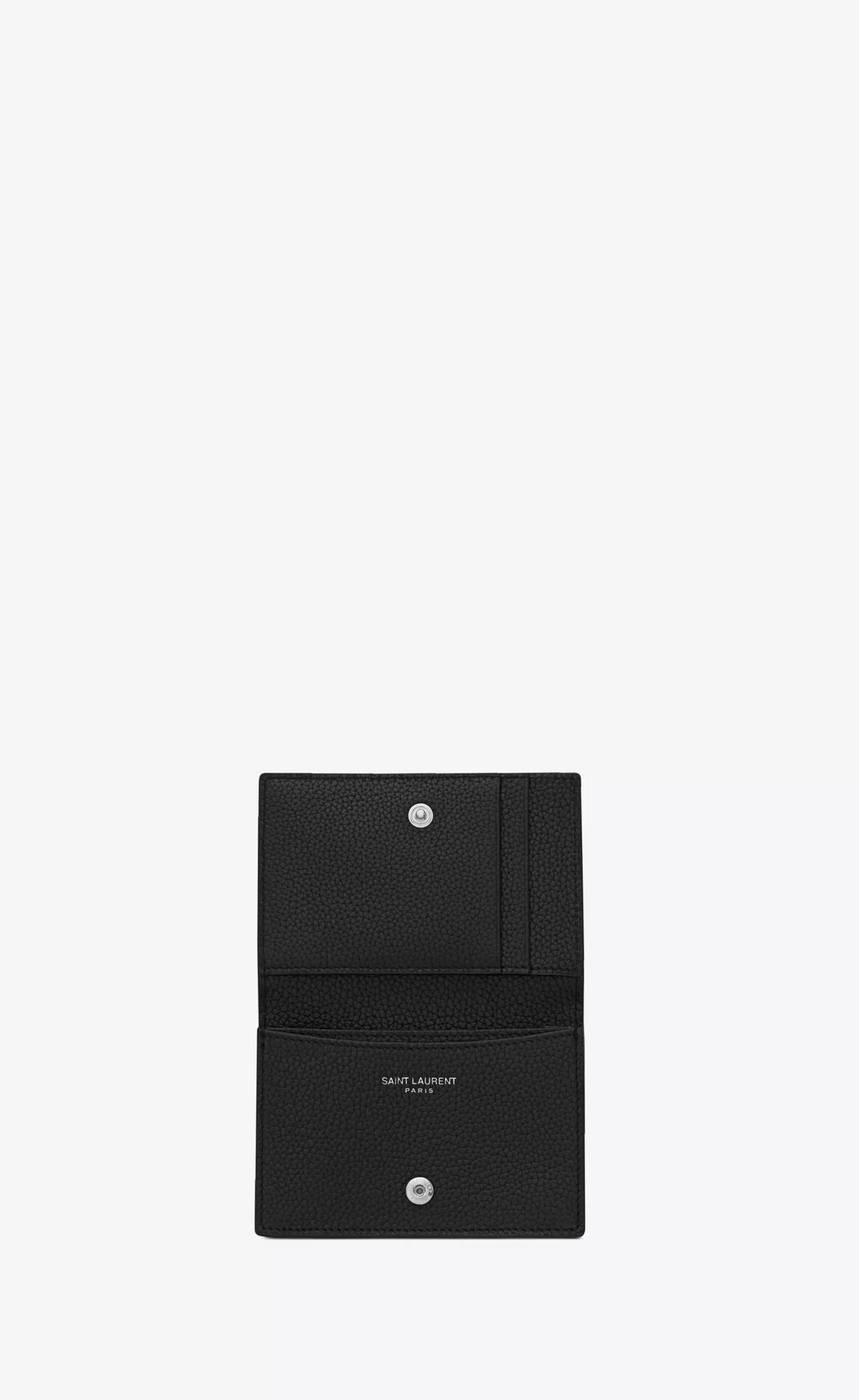 Saint Laurent CARD CASES^CASSANDRE SHADOW BUSINESS CARD CASE IN GRAINED LEATHER | | YSL.com