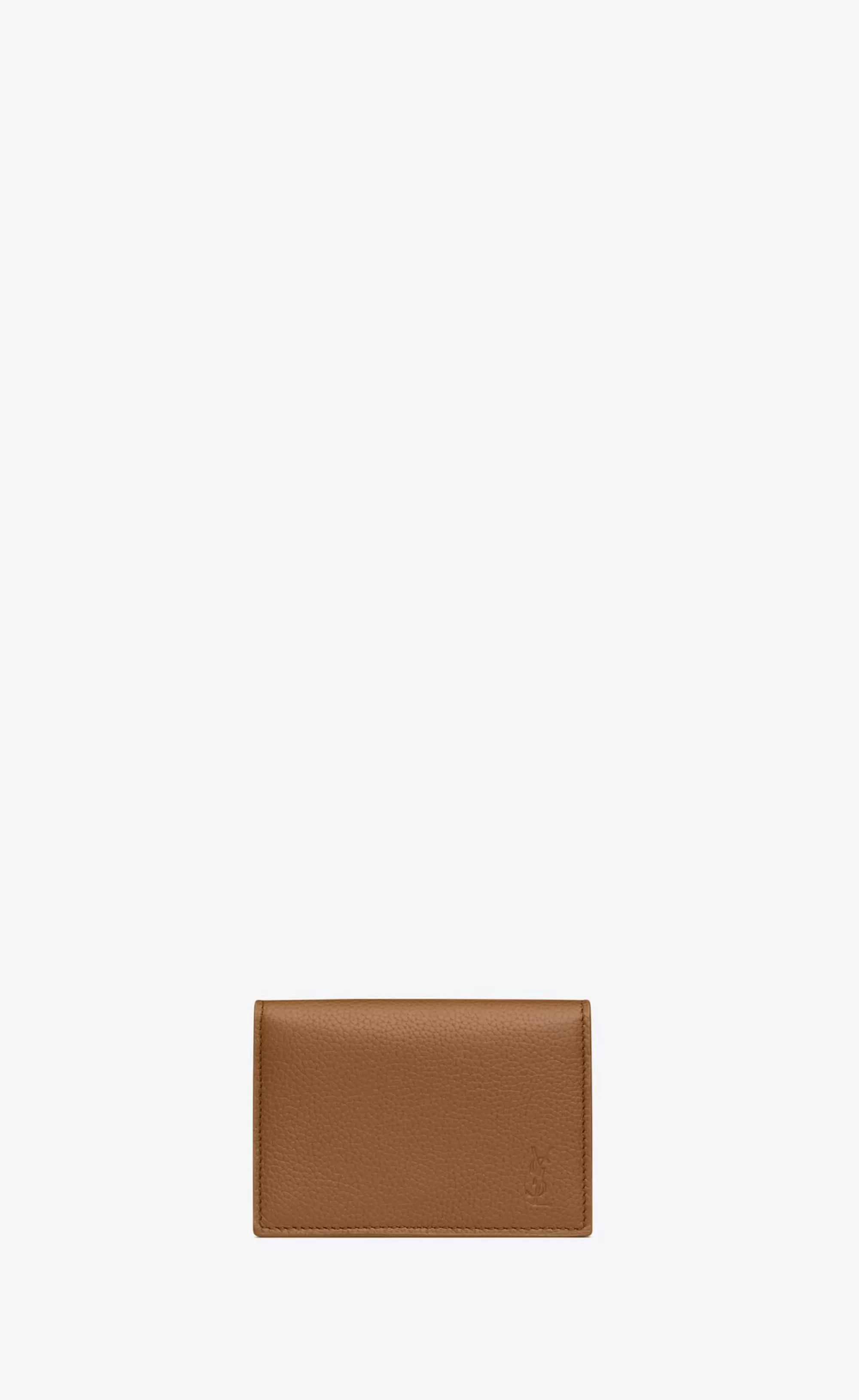 Saint Laurent CARD CASES^CASSANDRE SHADOW Business Card Case In Grained Leather | | YSL.com