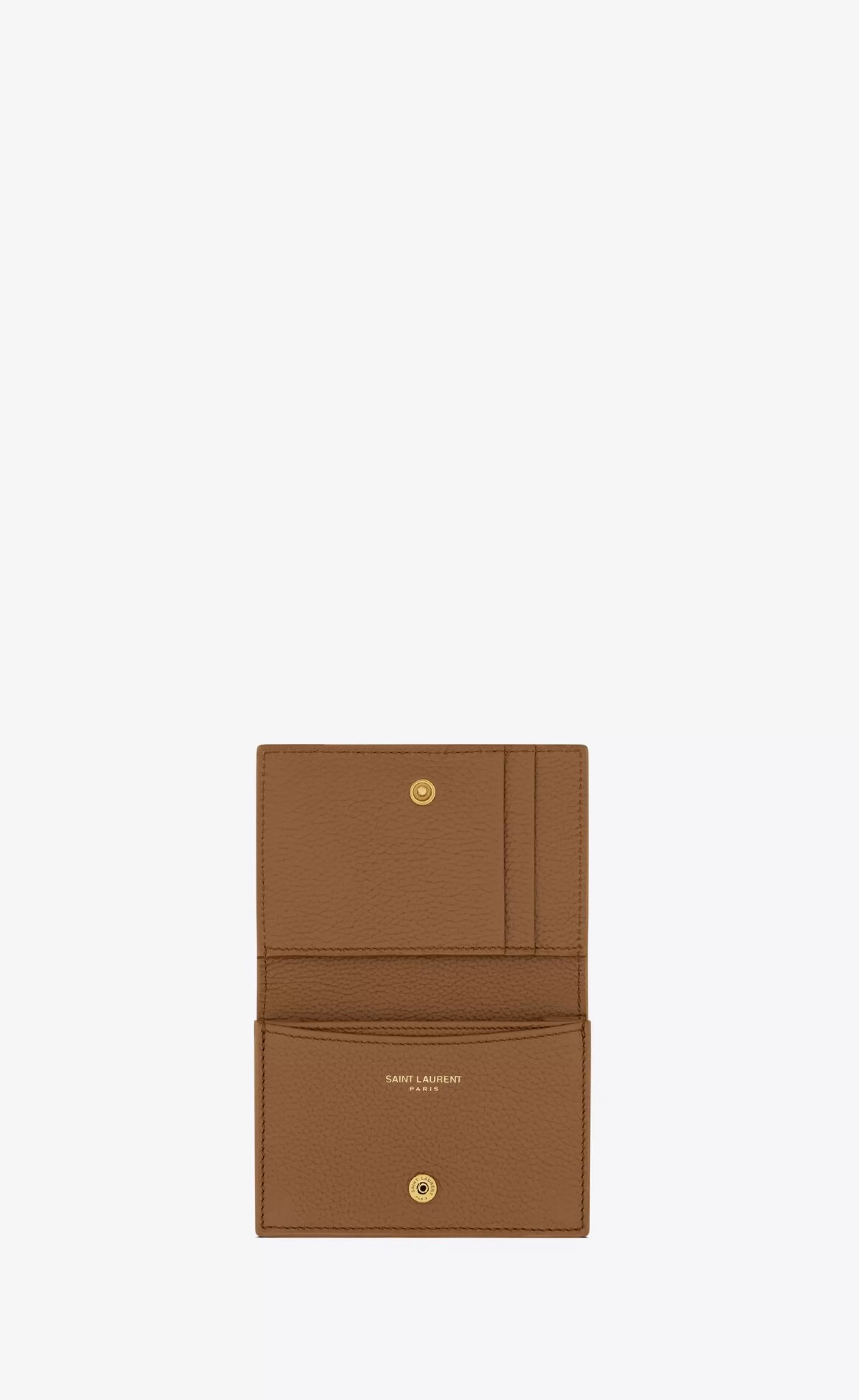Saint Laurent CARD CASES^CASSANDRE SHADOW Business Card Case In Grained Leather | | YSL.com