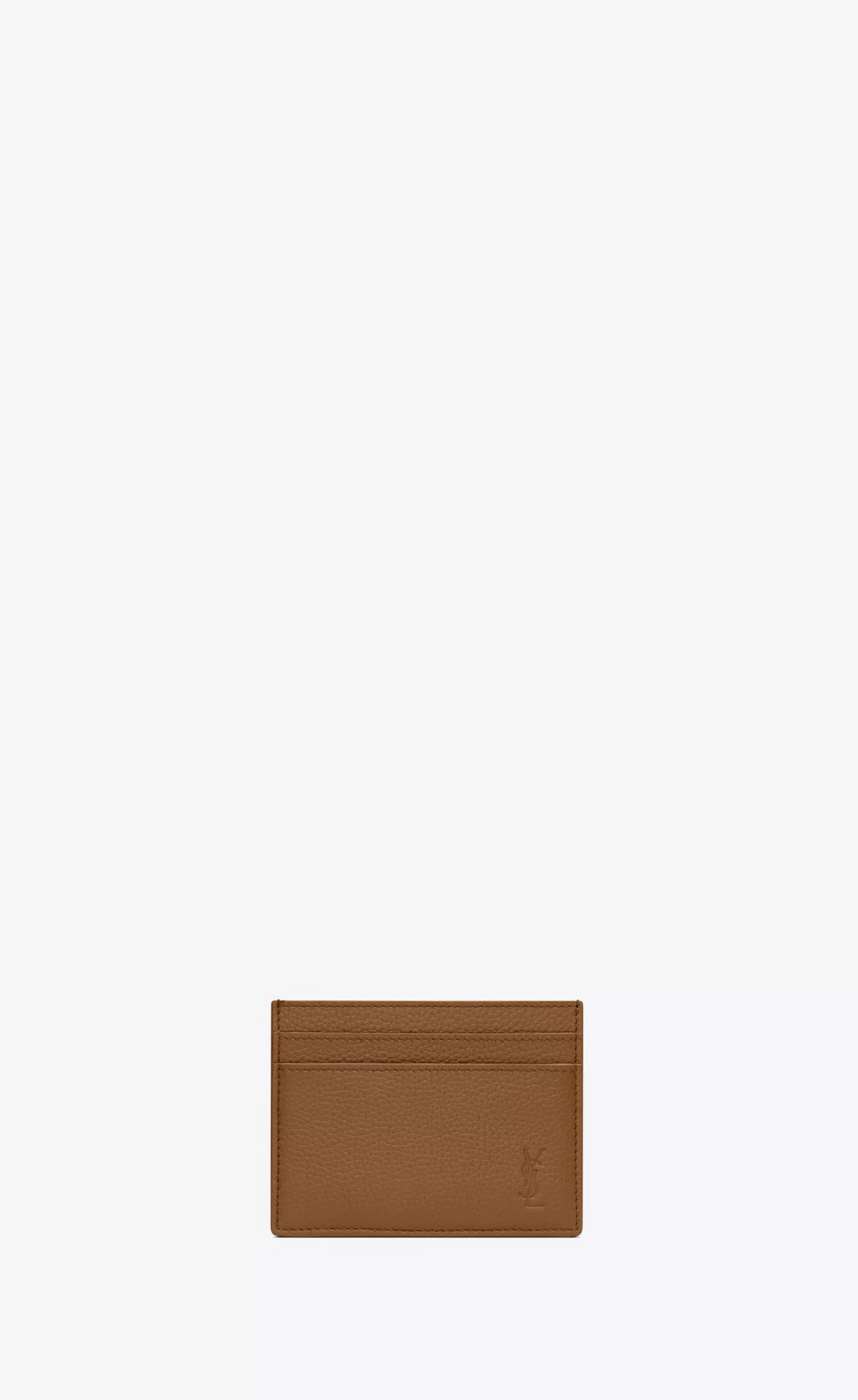 Saint Laurent CARD CASES^CASSANDRE SHADOW Card Case In Grained Leather | | YSL.com