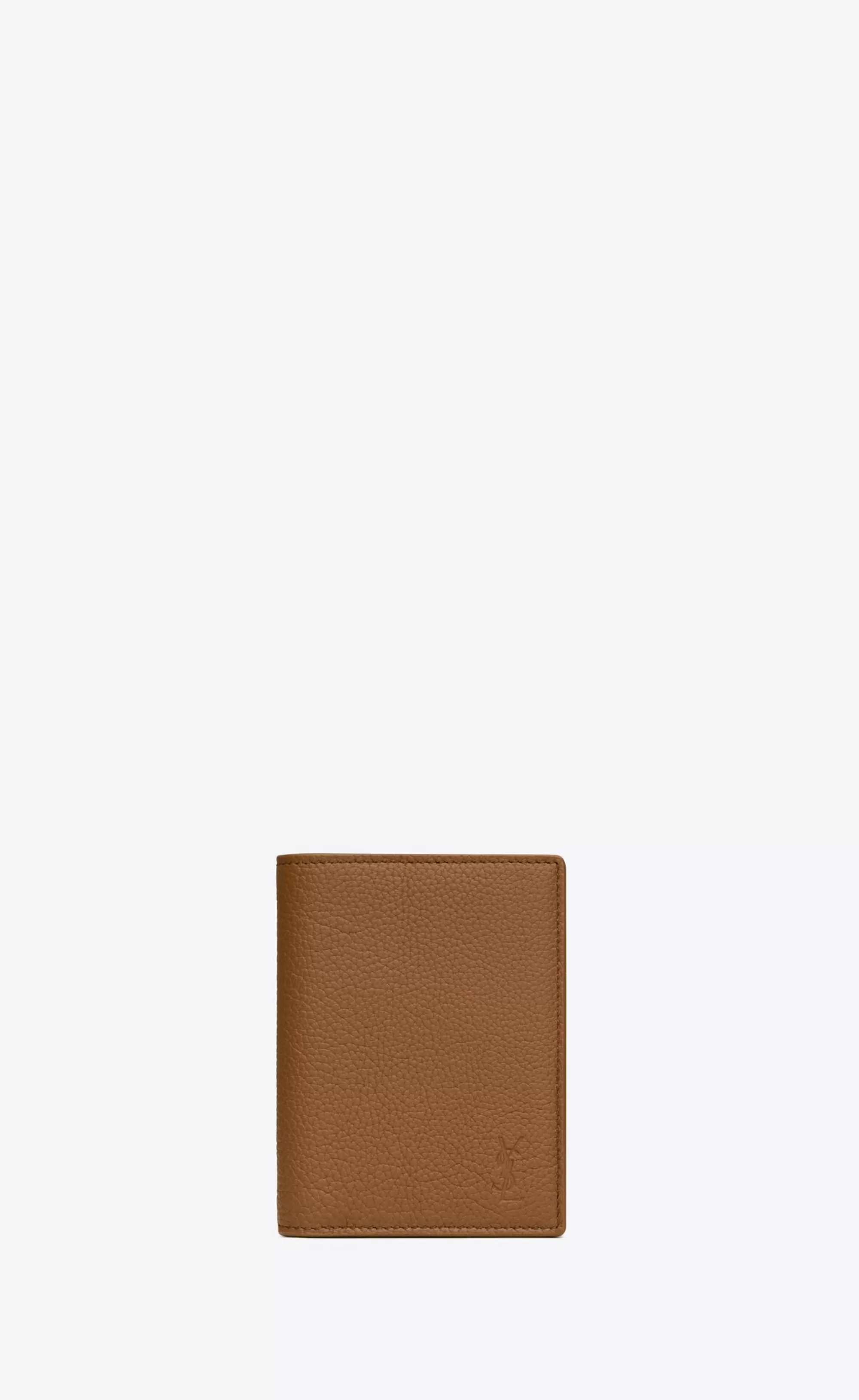 Saint Laurent WALLETS^CASSANDRE SHADOW Credit Card Wallet In Grained Leather | | YSL.com