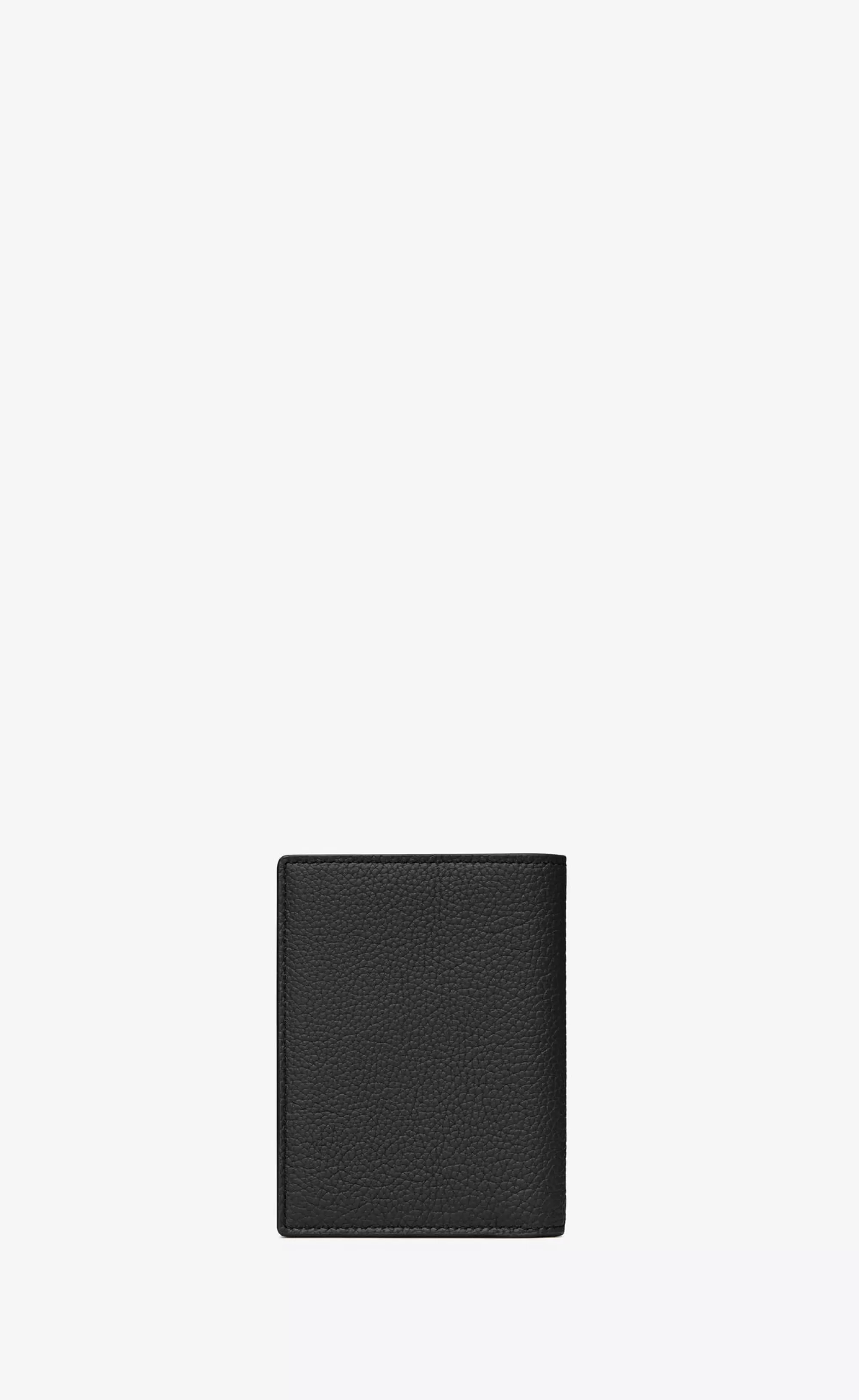 Saint Laurent CARD CASES^CASSANDRE SHADOW Credit Card Wallet In Grained Leather | | YSL.com