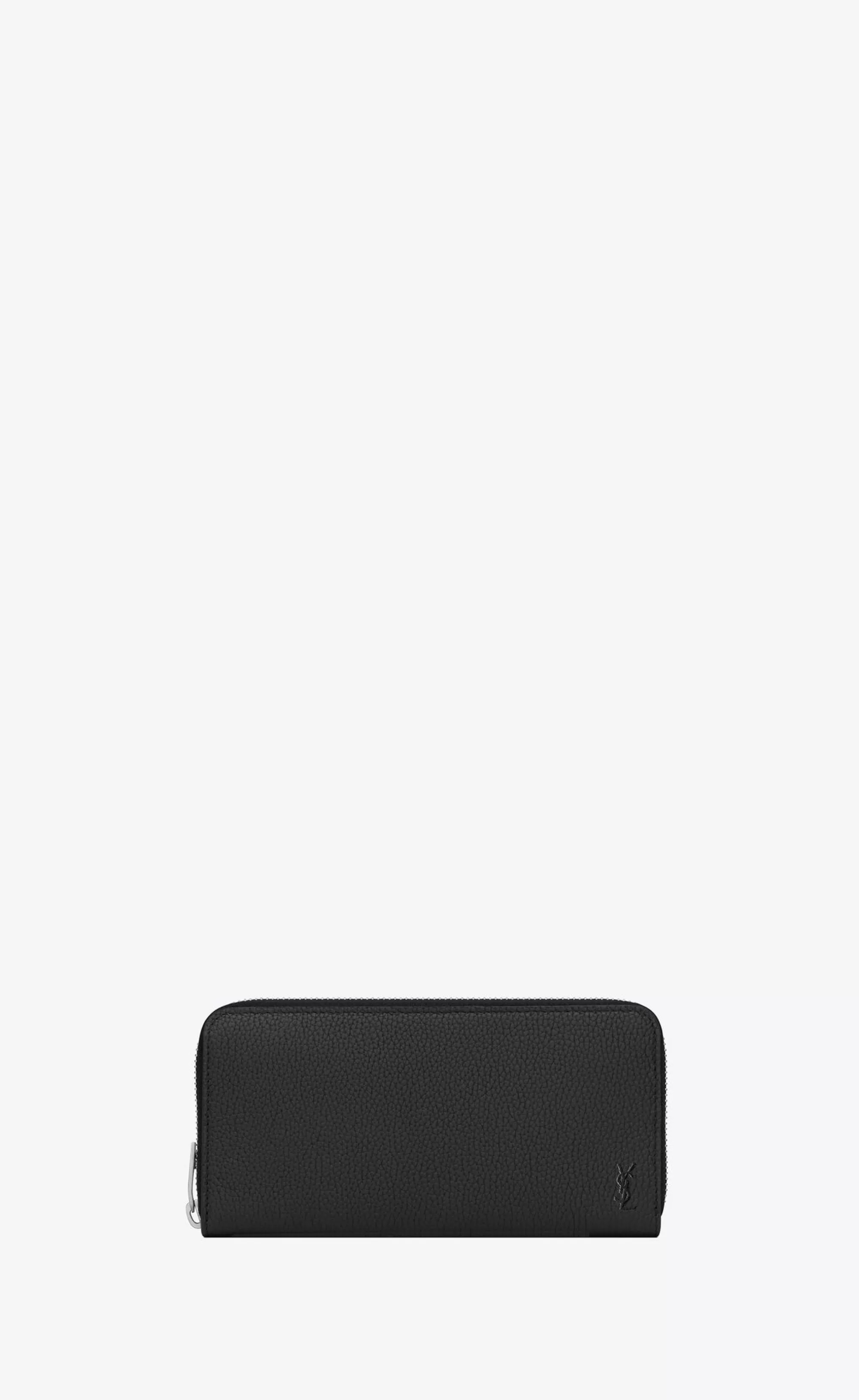 Saint Laurent WALLETS^CASSANDRE SHADOW ZIP-AROUND WALLET IN GRAINED LEATHER | | YSL.com