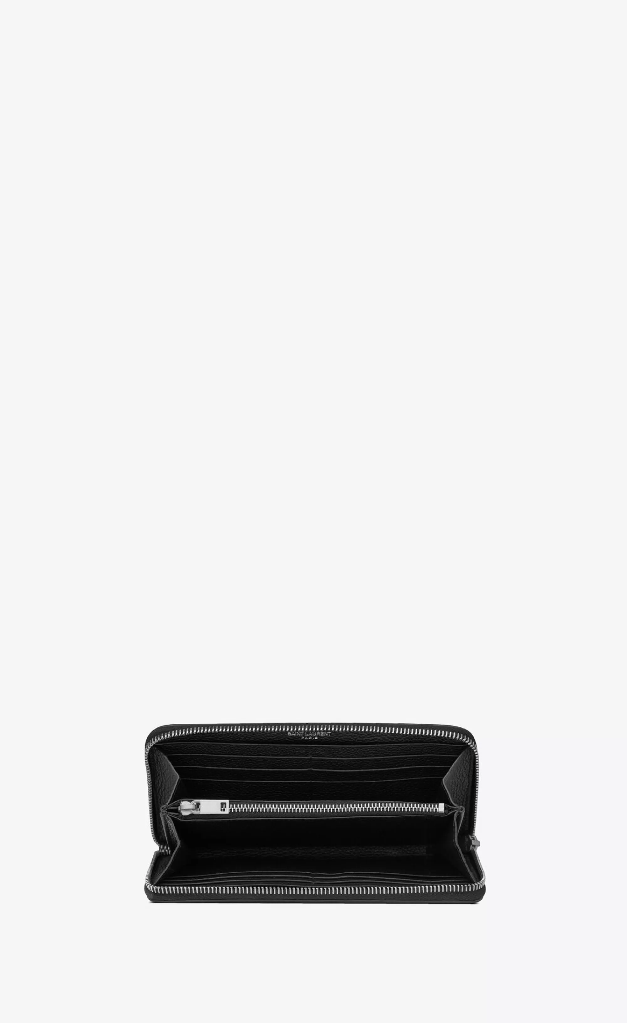 Saint Laurent WALLETS^CASSANDRE SHADOW ZIP-AROUND WALLET IN GRAINED LEATHER | | YSL.com