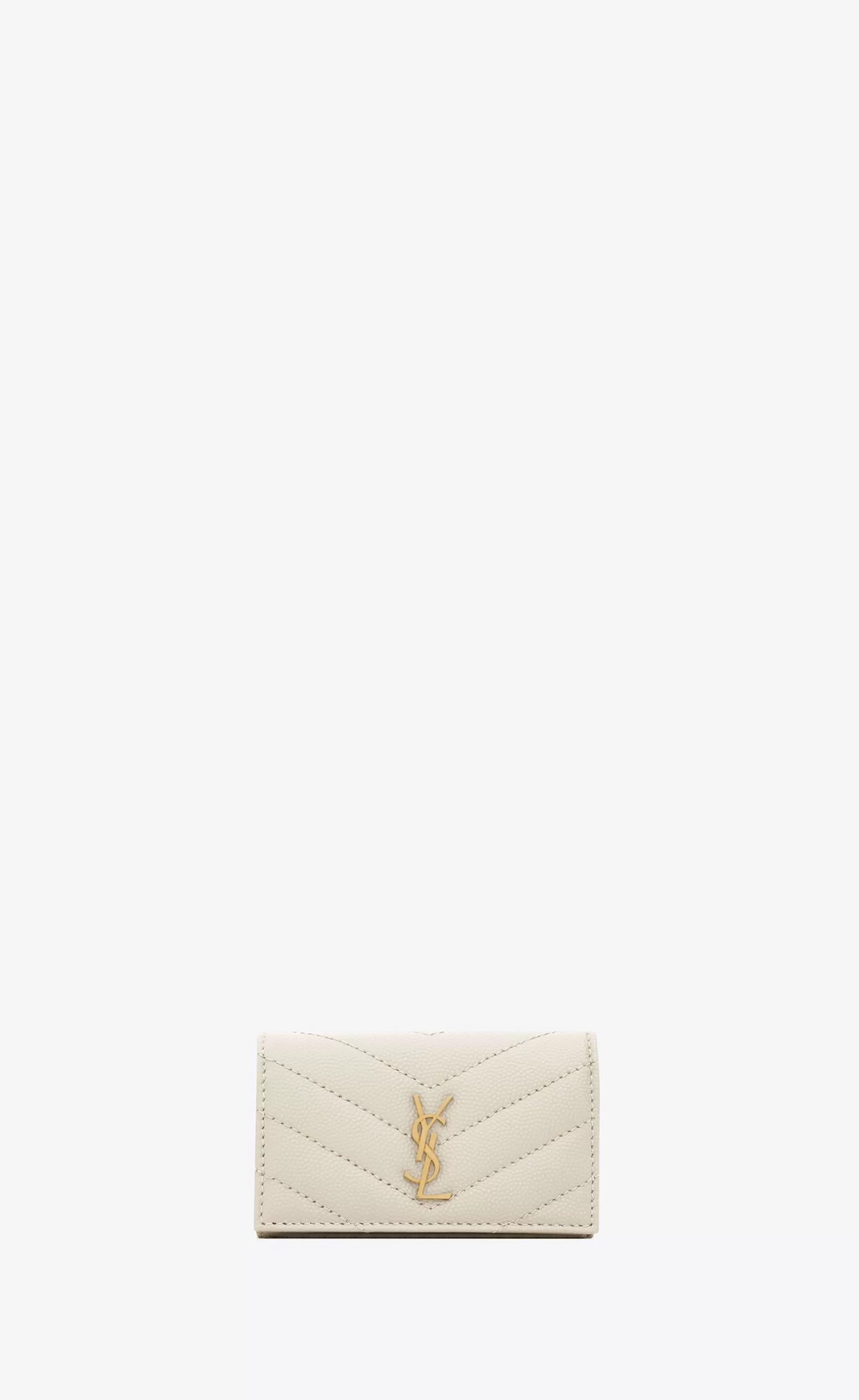 Women Saint Laurent SMALL ACCESSORIES^CASSANDRE SLIM KEY CASE IN GRAIN DE POUDRE EMBOSSED LEATHER | | YSL.com