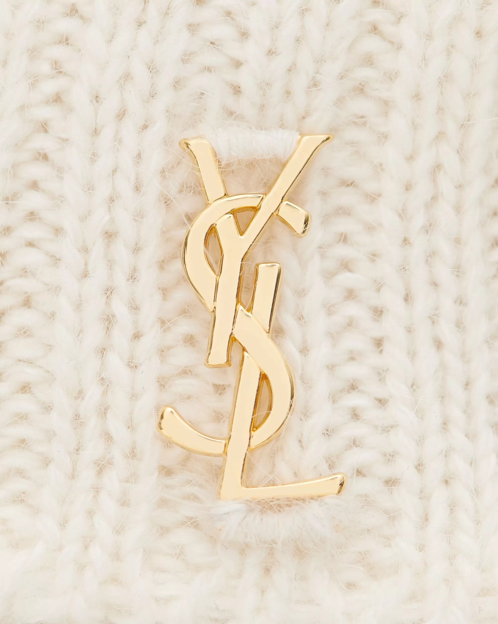 Women Saint Laurent KNITWEAR^CASSANDRE Turtleneck Sweater In Wool, Cashmere And Mohair | | YSL.com