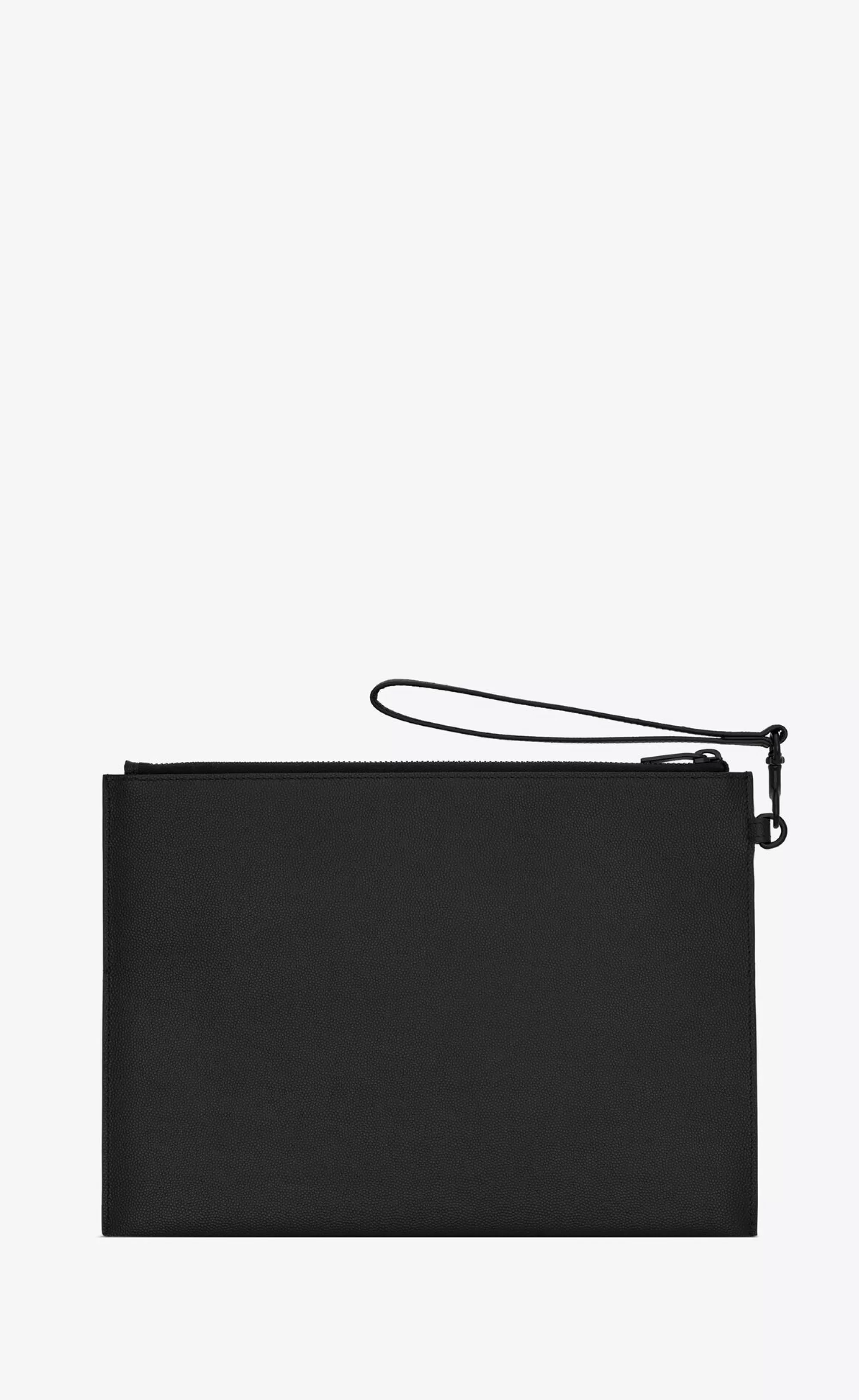 Saint Laurent POUCHES^CASSANDRE Zipped Tablet Holder In Grain De Poudre-embossed Leather | | YSL.com