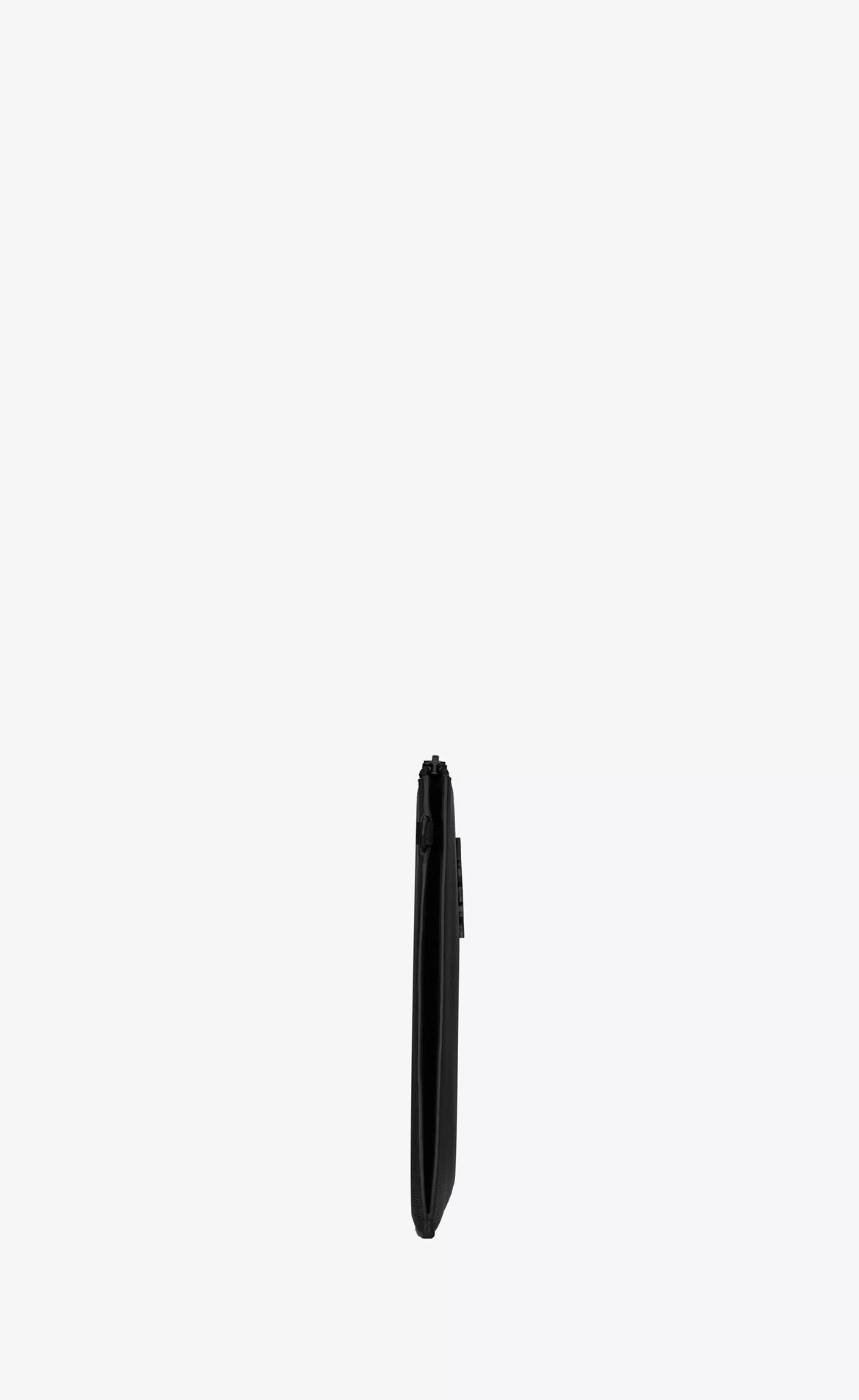 Saint Laurent POUCHES^CASSANDRE Zipped Tablet Holder In Grain De Poudre-embossed Leather | | YSL.com