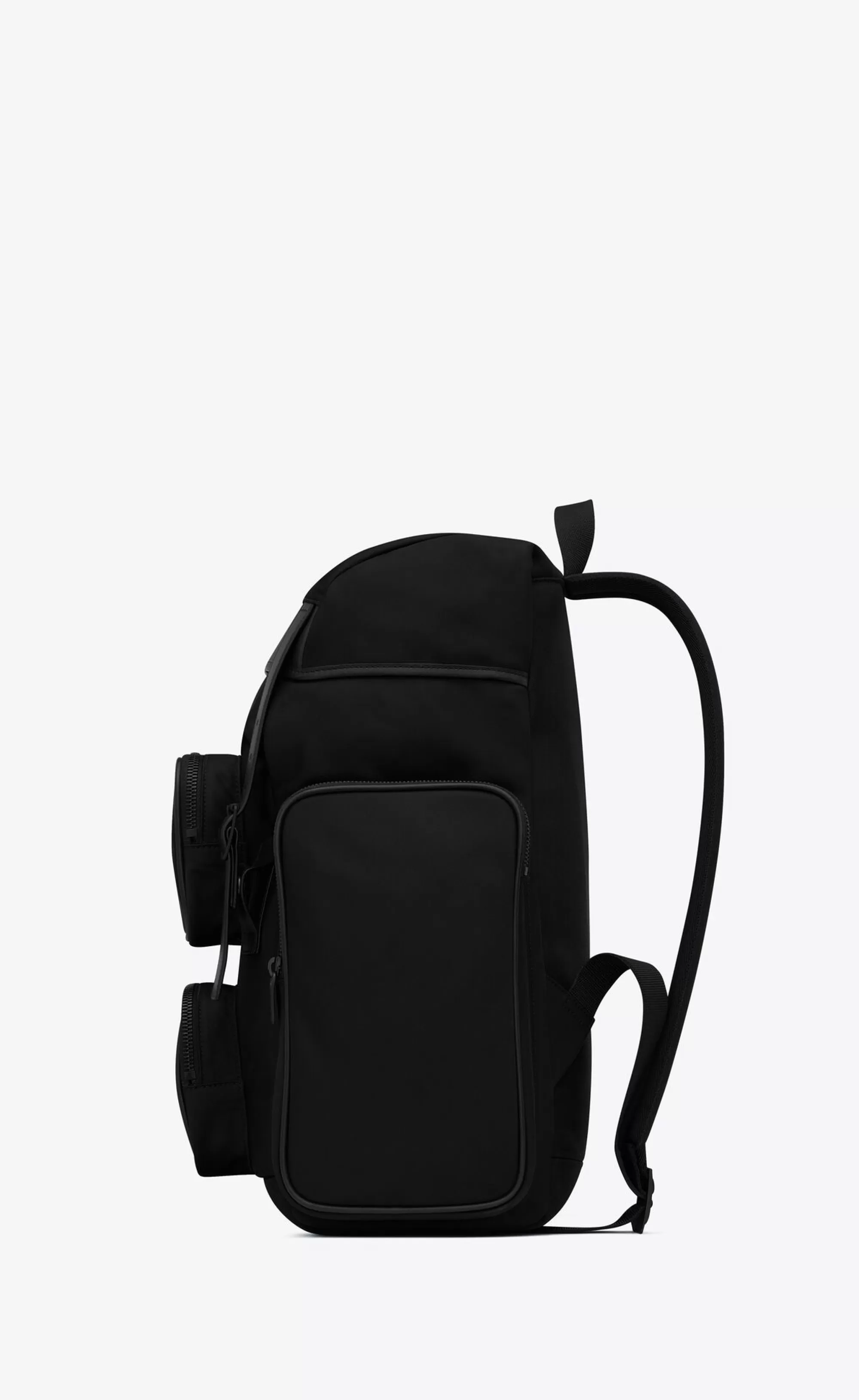 Saint Laurent BACKPACKS^CITY MULTI-POCKET BACKPACK IN ECONYL®, SMOOTH LEATHER AND NYLON | | YSL.com