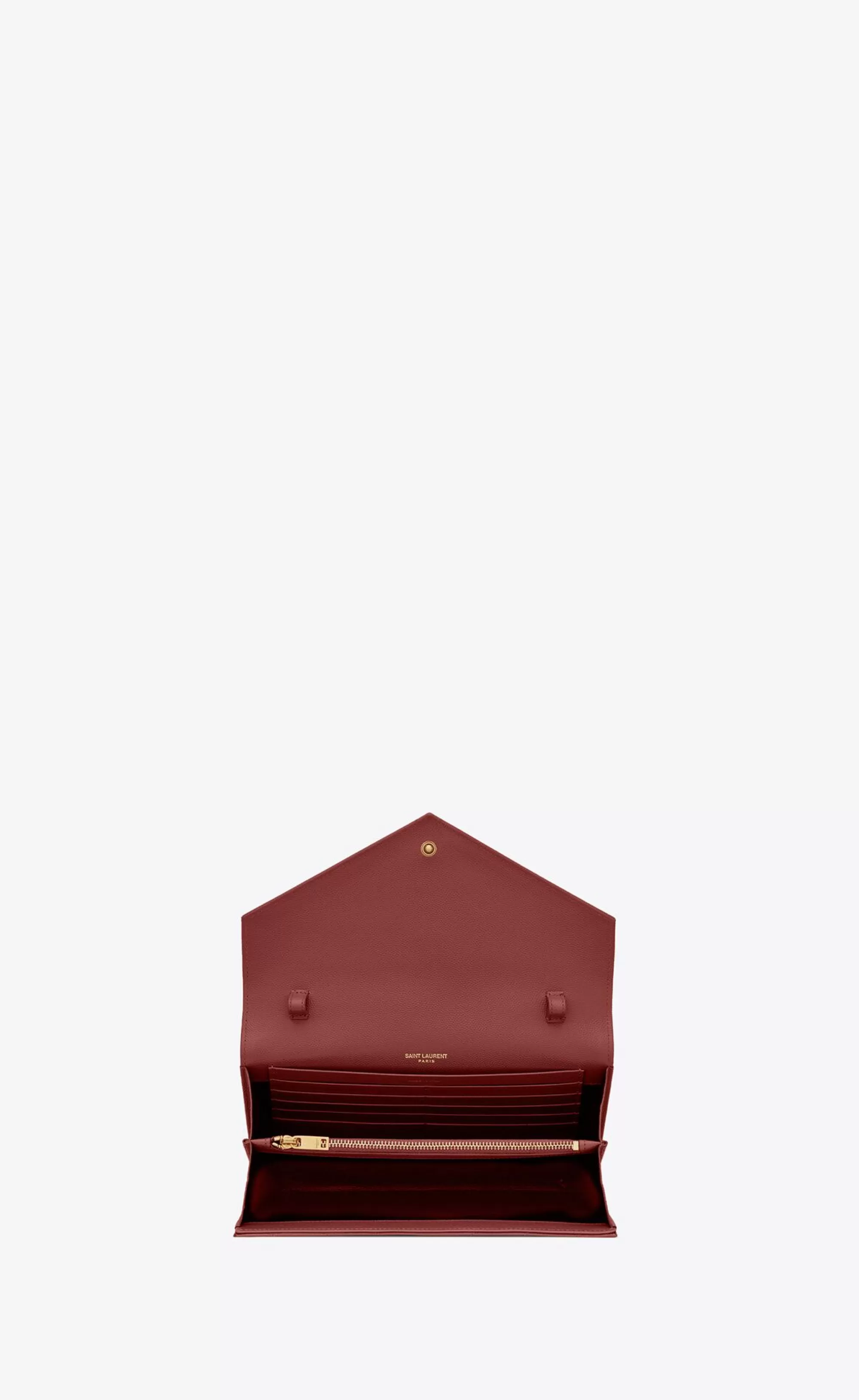 Women Saint Laurent CHAIN WALLETS^CLASSIC CASSANDRE CHAIN WALLET IN GRAIN DE POUDRE LEATHER | | YSL.com
