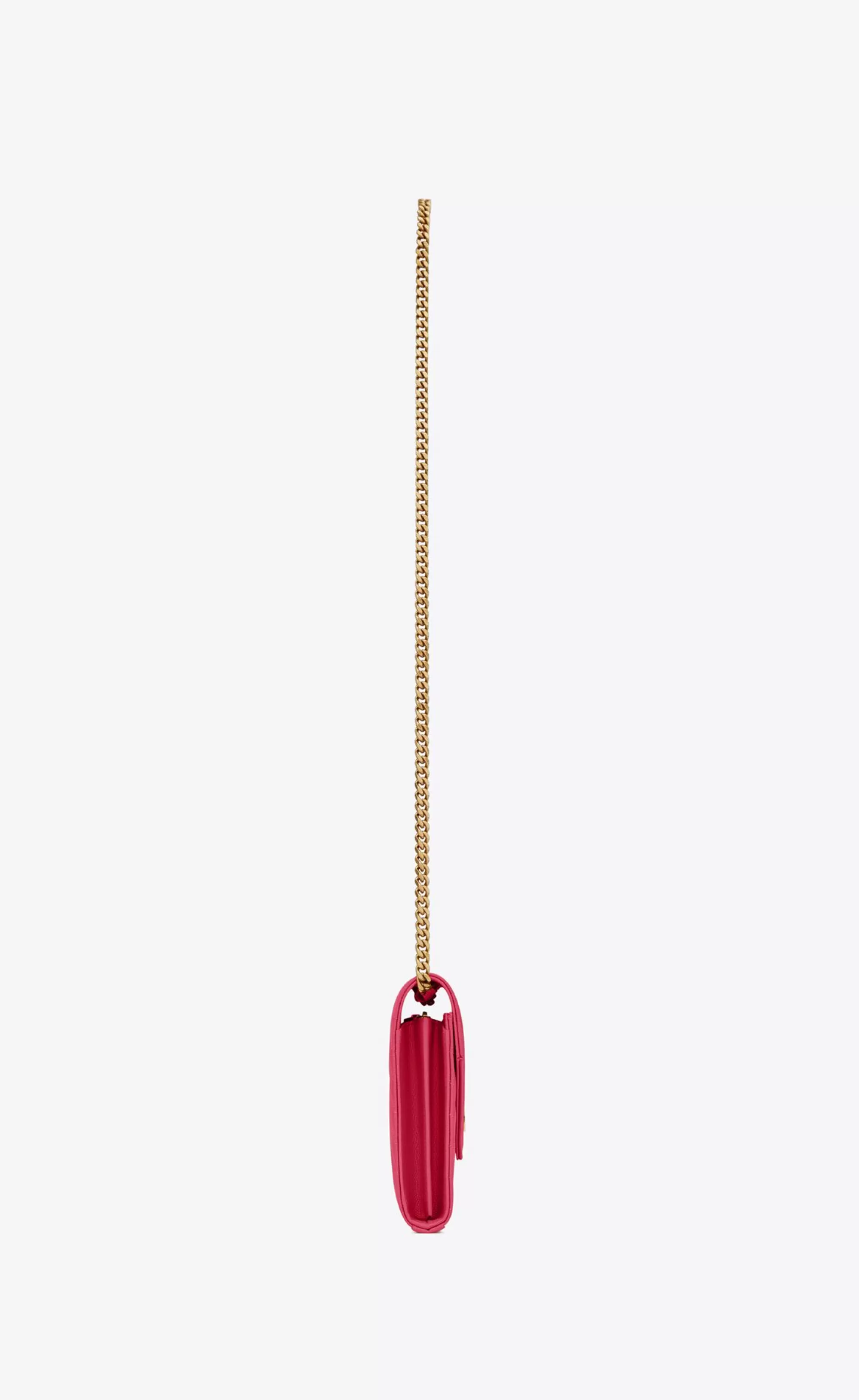 Women Saint Laurent CHAIN WALLETS^CLASSIC CASSANDRE CHAIN WALLET IN GRAIN DE POUDRE LEATHER | | YSL.com