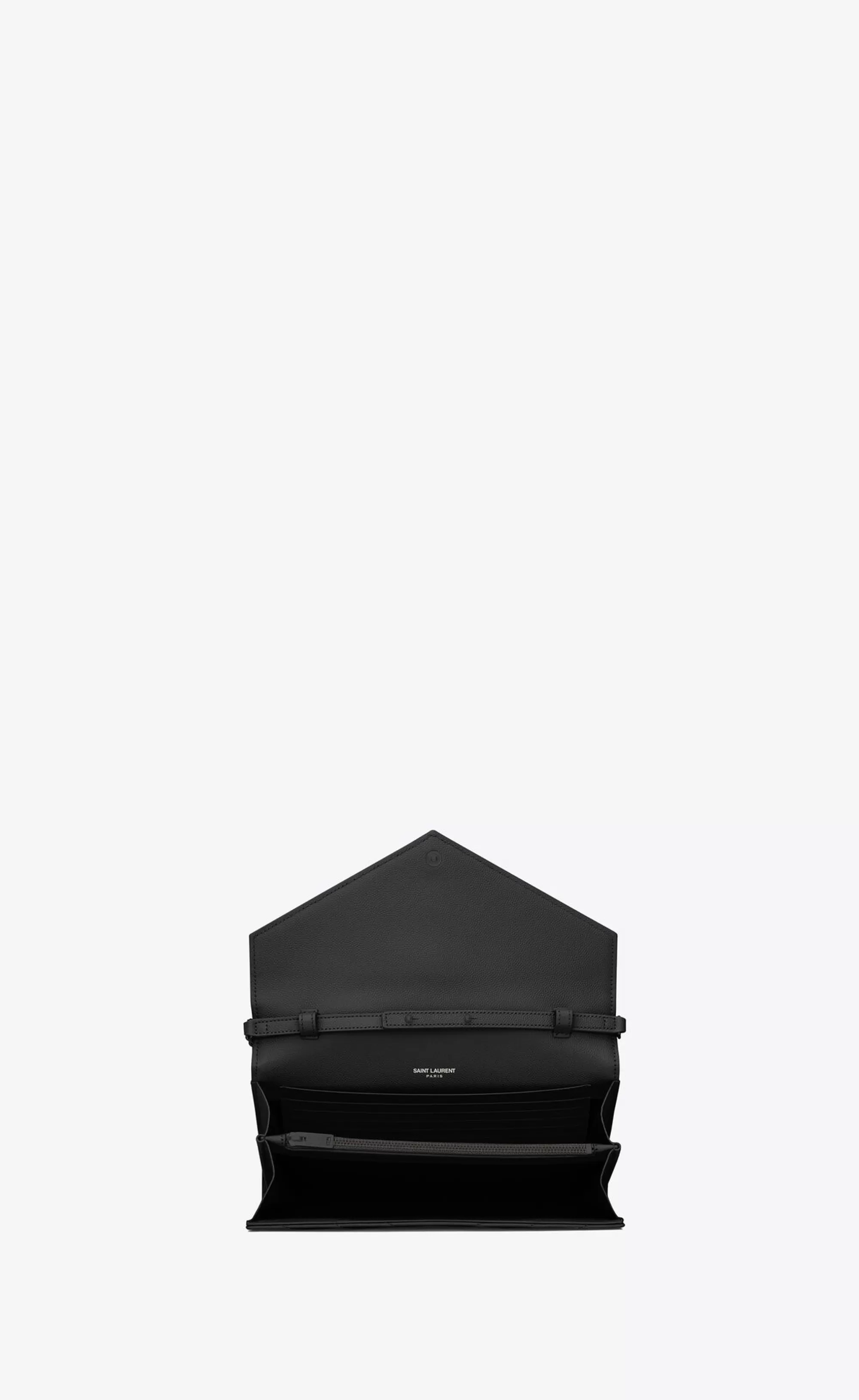 Women Saint Laurent CHAIN WALLETS^CLASSIC CASSANDRE CHAIN WALLET IN GRAIN DE POUDRE LEATHER | | YSL.com