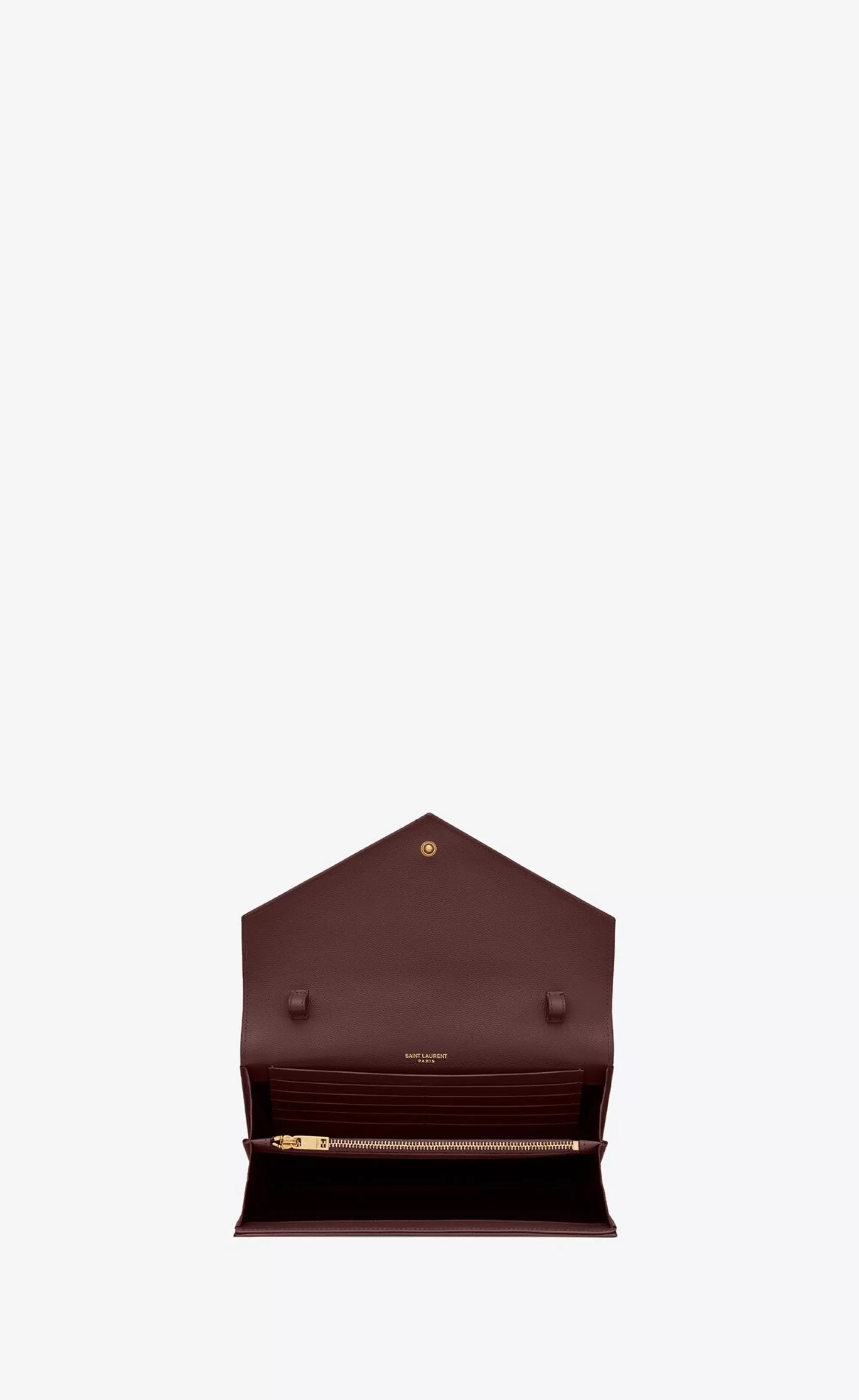 Women Saint Laurent CHAIN WALLETS^CLASSIC CASSANDRE CHAIN WALLET IN GRAIN DE POUDRE LEATHER | | YSL.com