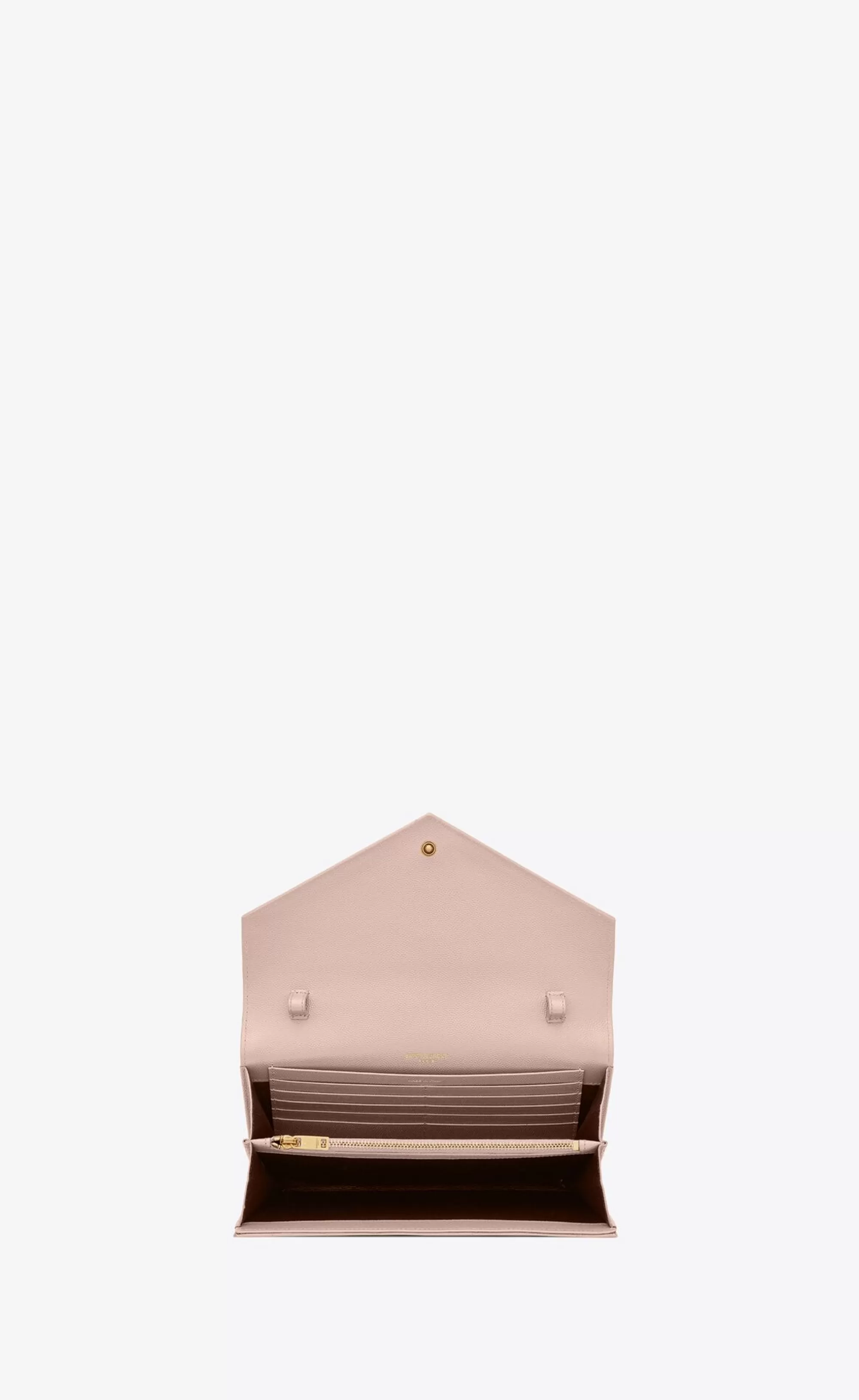 Women Saint Laurent CHAIN WALLETS^CLASSIC CASSANDRE CHAIN WALLET IN GRAIN DE POUDRE LEATHER | | YSL.com