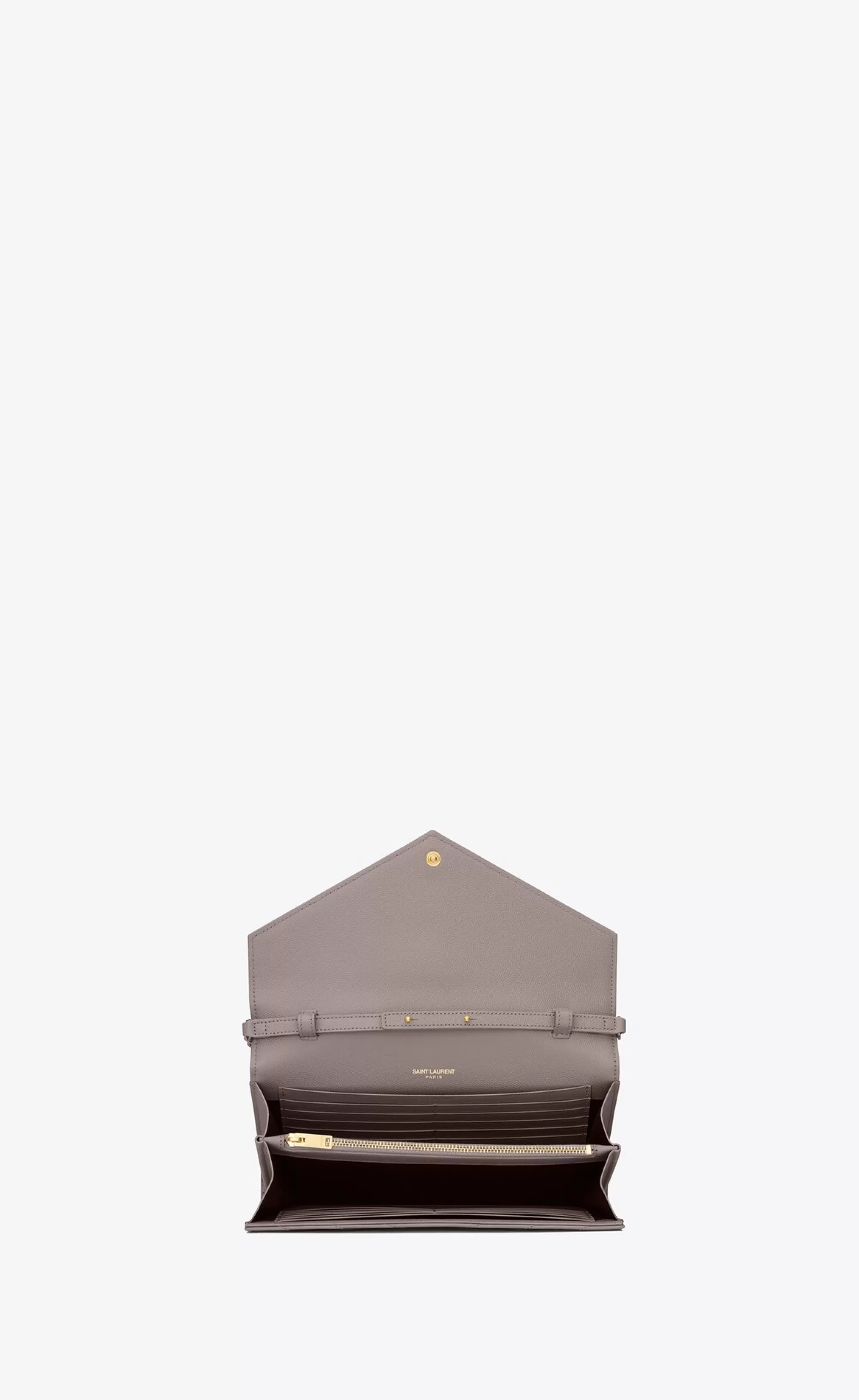 Women Saint Laurent CHAIN WALLETS^CLASSIC CASSANDRE CHAIN WALLET IN GRAIN DE POUDRE LEATHER | | YSL.com