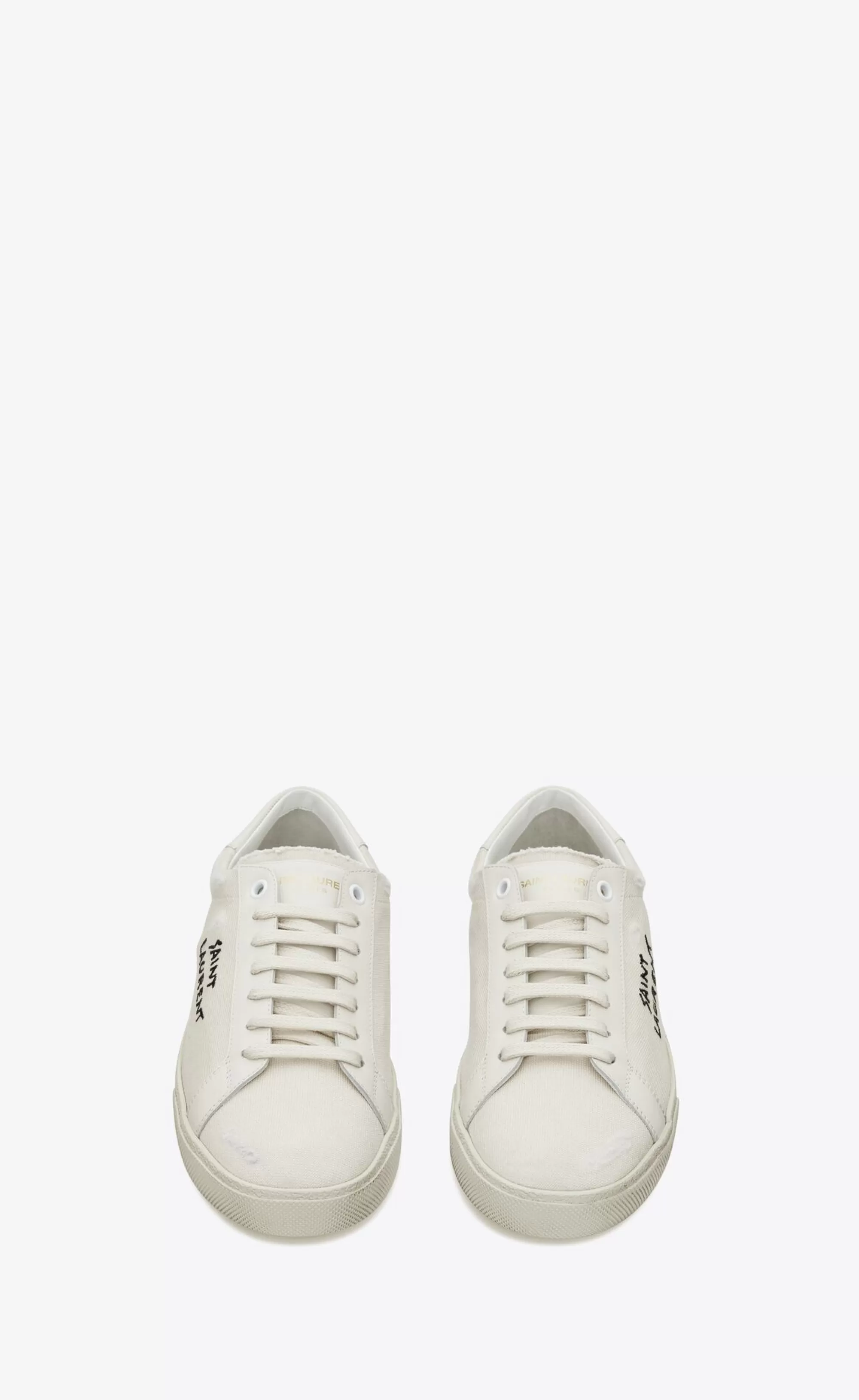 Saint Laurent SNEAKERS^Court Classic Sl/06 Embroidered Sneakers In Canvas And Leather | | YSL.com