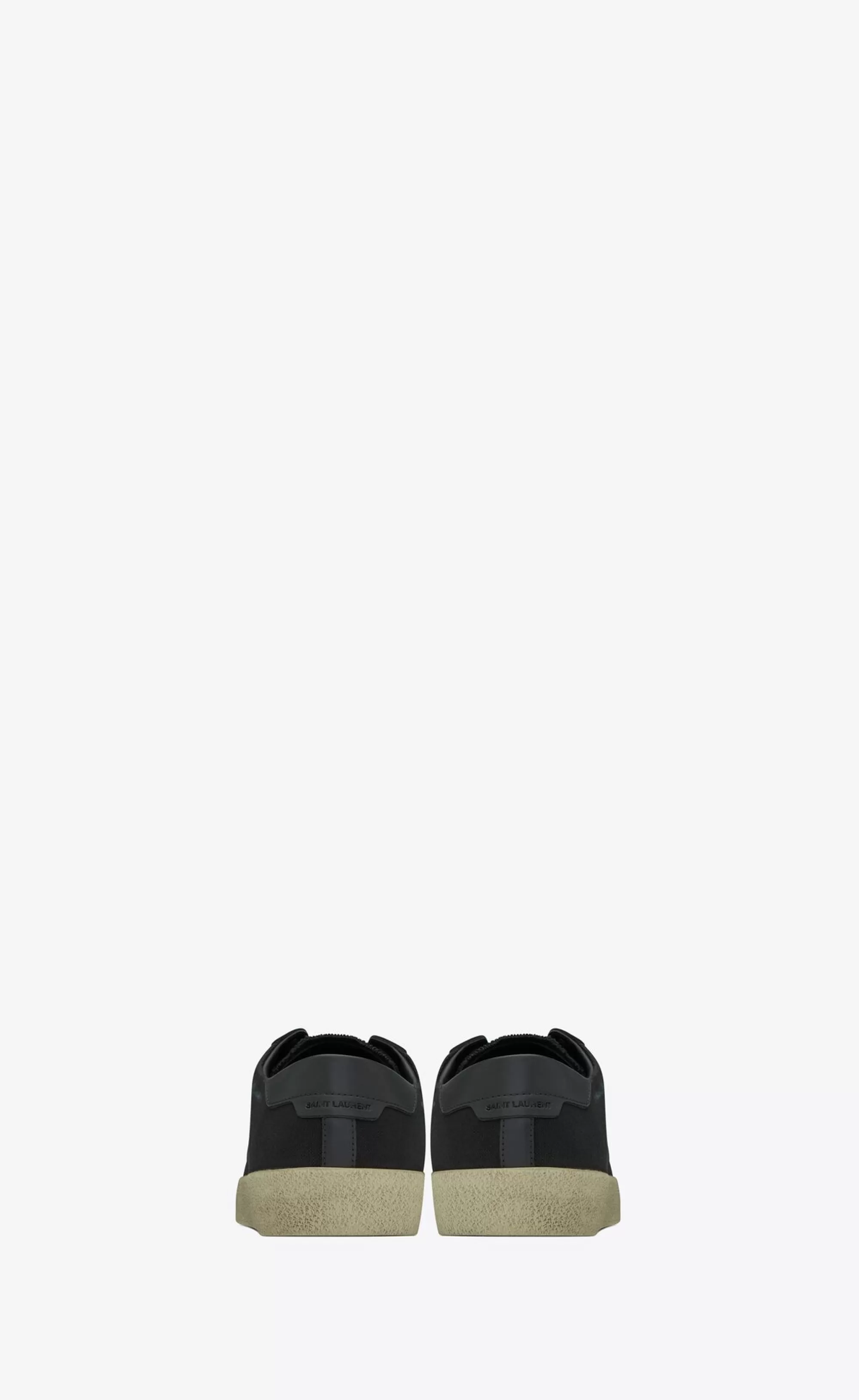 Saint Laurent SNEAKERS^COURT CLASSIC SL/06 Embroidered Sneakers In Canvas And Smooth Leather | | YSL.com