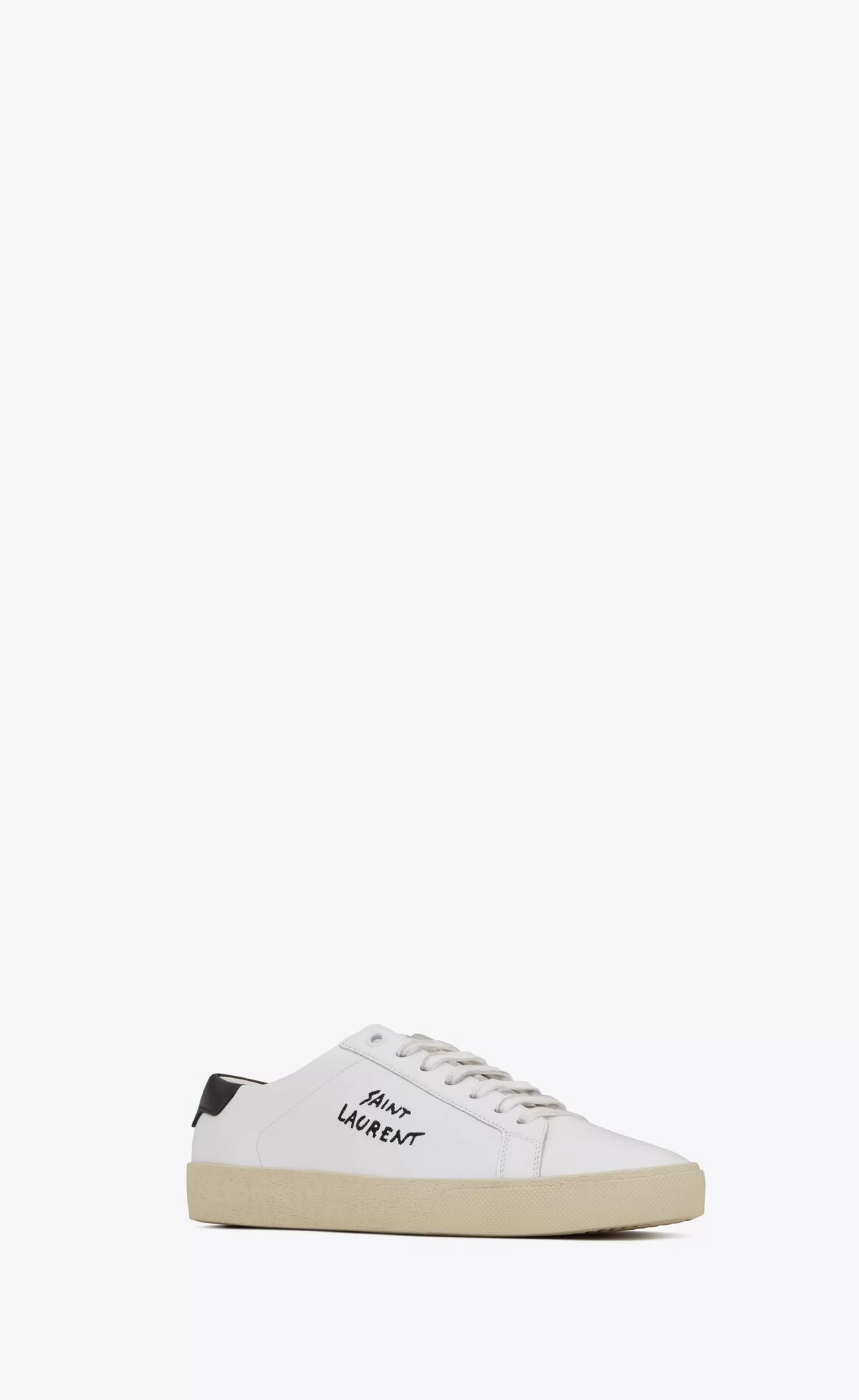 Saint Laurent SNEAKERS^Court Classic Sl/06 Embroidered Sneakers In Smooth Leather | | YSL.com