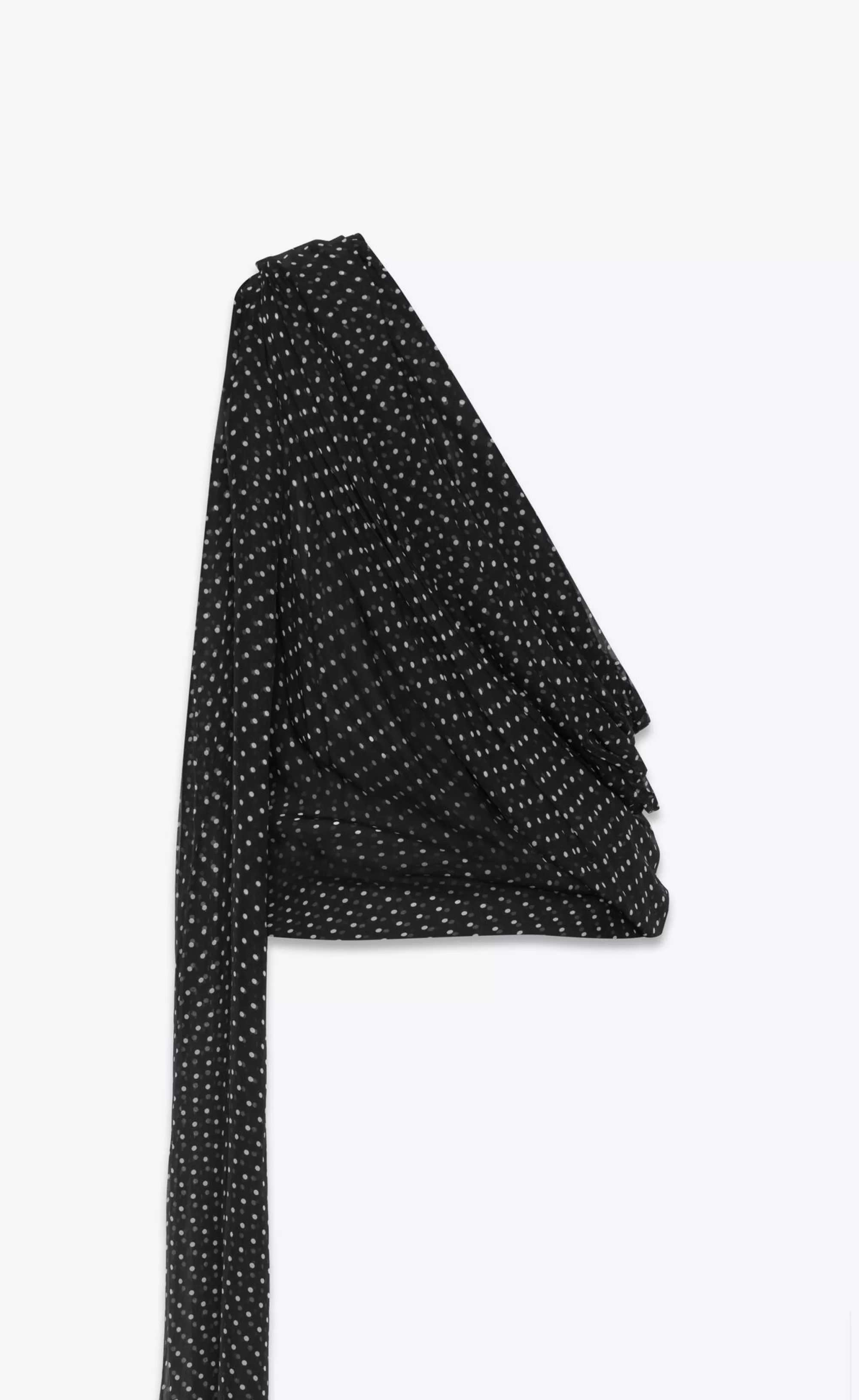 Saint Laurent ALL READY TO WEAR | SHIRTS^Draped One-shoulder Top In Dotted Silk Muslin | | YSL.com