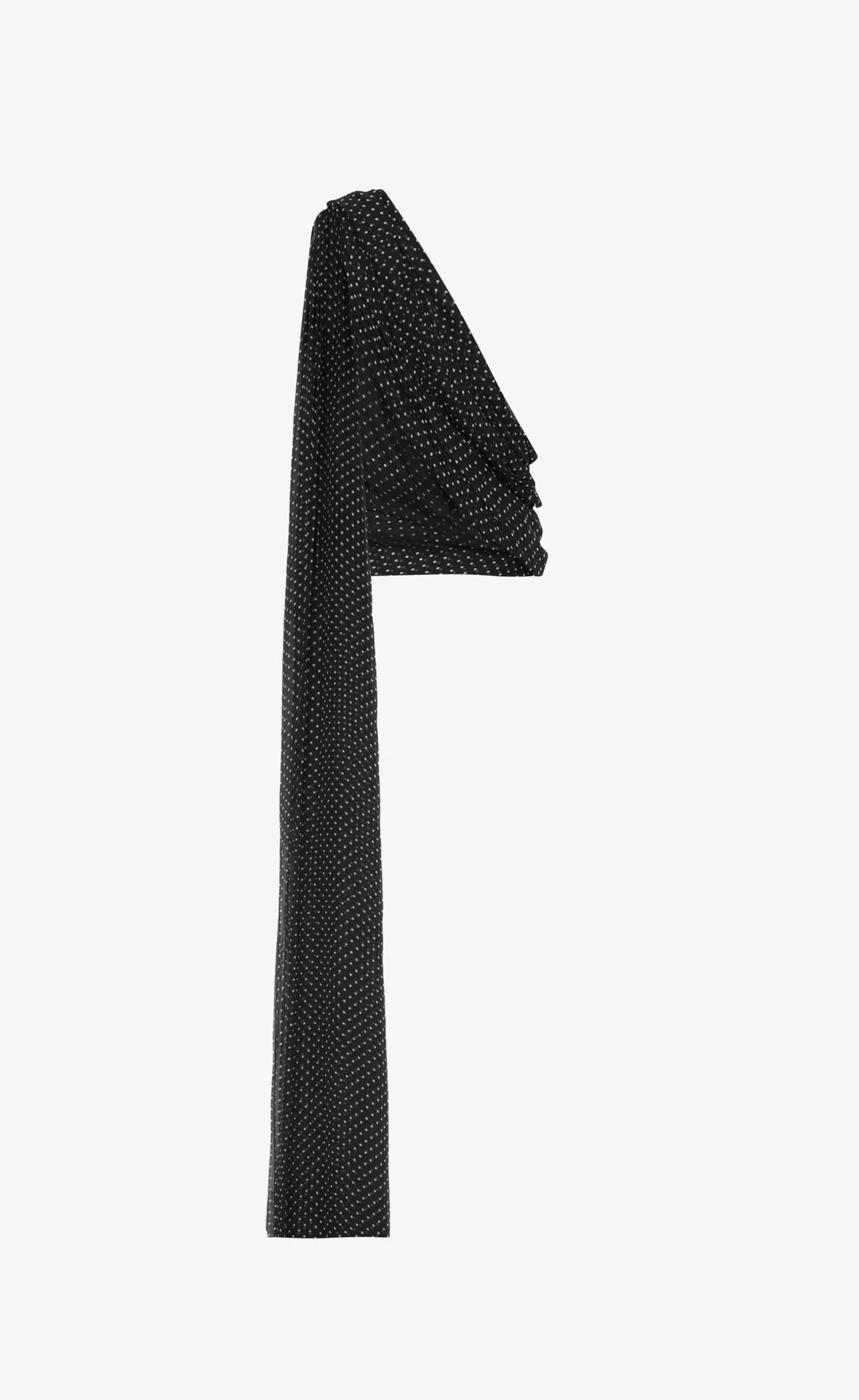 Saint Laurent ALL READY TO WEAR | SHIRTS^Draped One-shoulder Top In Dotted Silk Muslin | | YSL.com