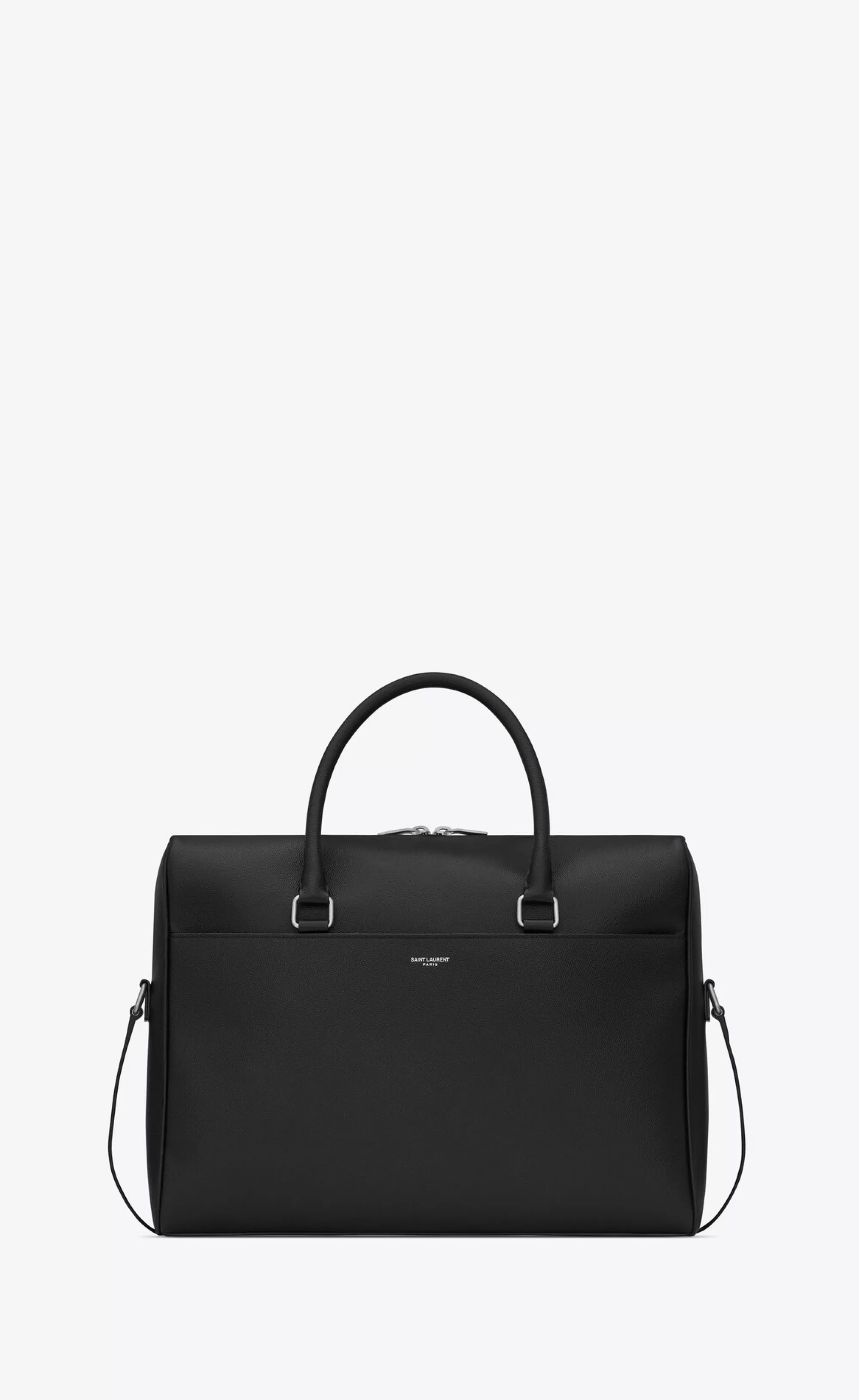 Saint Laurent BRIEFCASES^DUFFLE Briefcase In Grain De Poudre Embossed Leather | | YSL.com