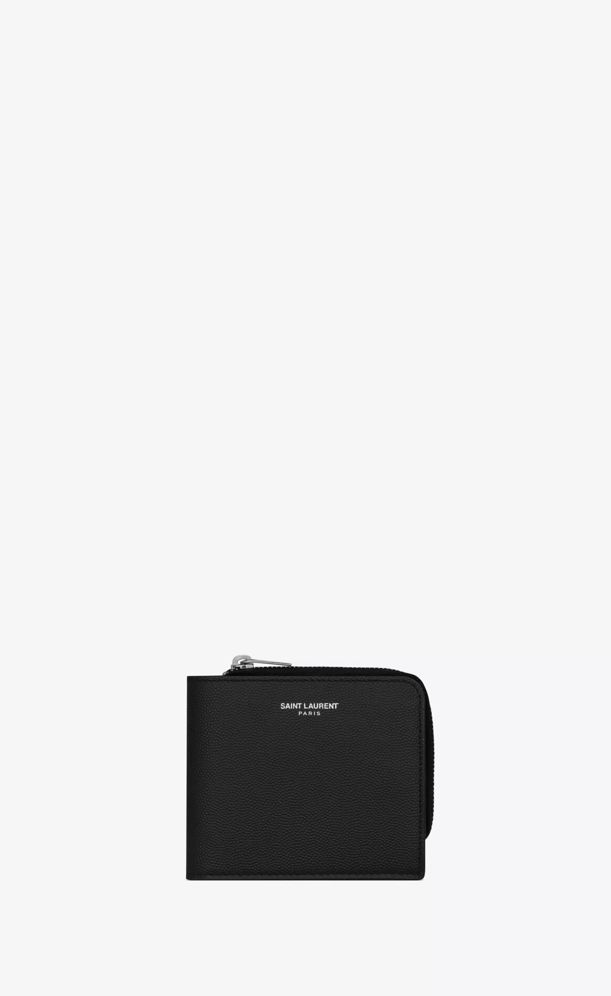 Saint Laurent WALLETS^East/West Zip-around Wallet In Grain De Poudre Embossed Leather | | YSL.com