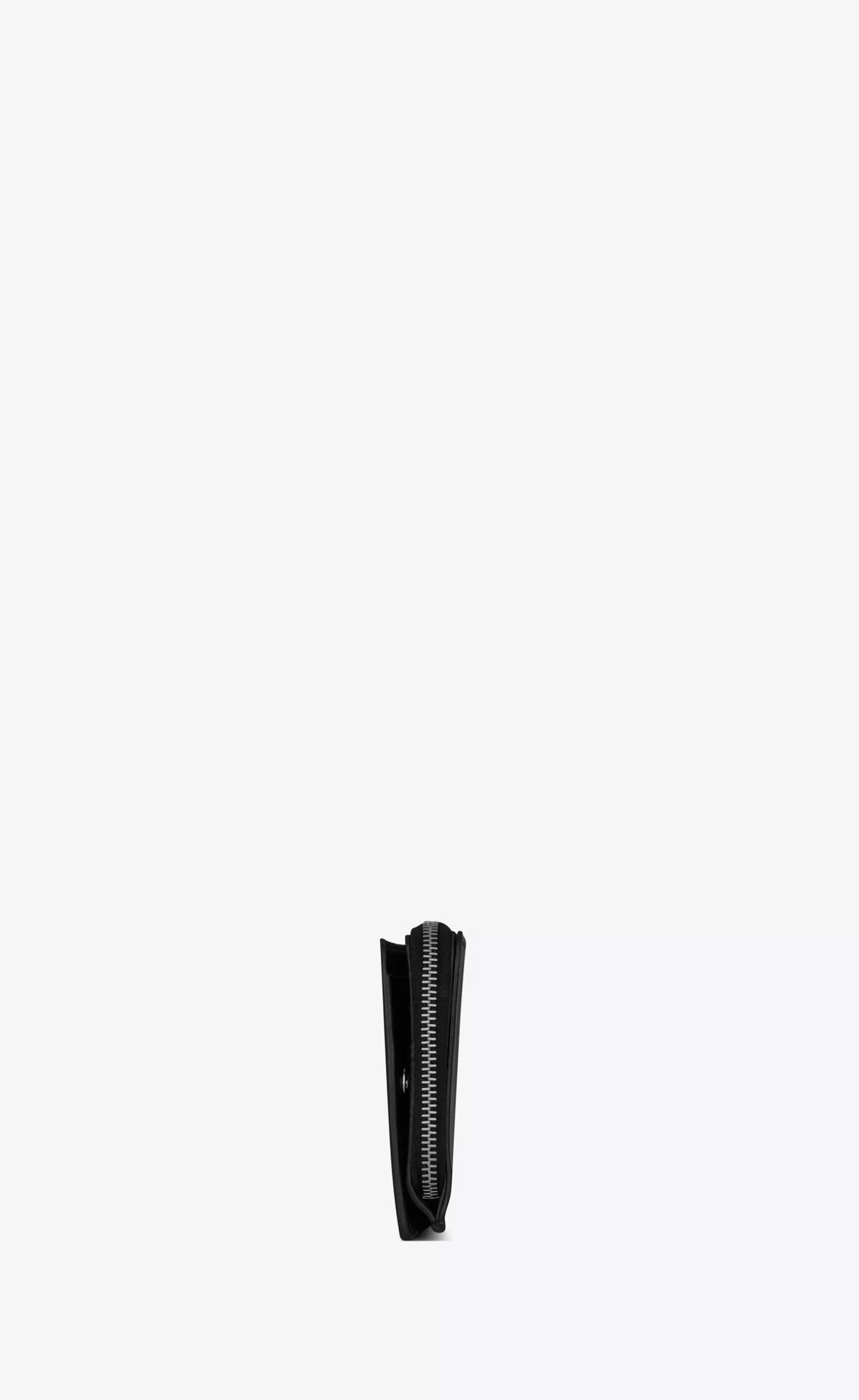 Saint Laurent WALLETS^East/West Zip-around Wallet In Grain De Poudre Embossed Leather | | YSL.com