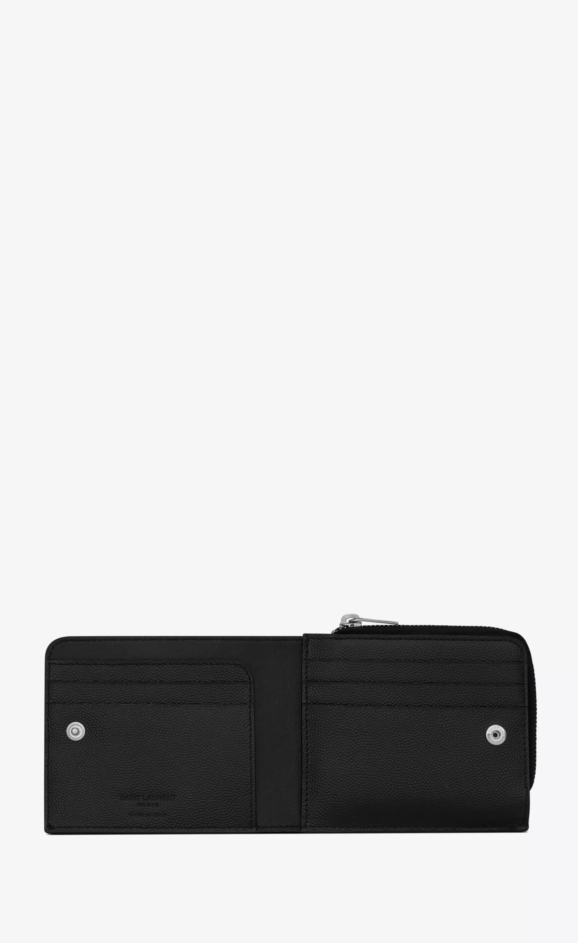 Saint Laurent WALLETS^East/West Zip-around Wallet In Grain De Poudre Embossed Leather | | YSL.com