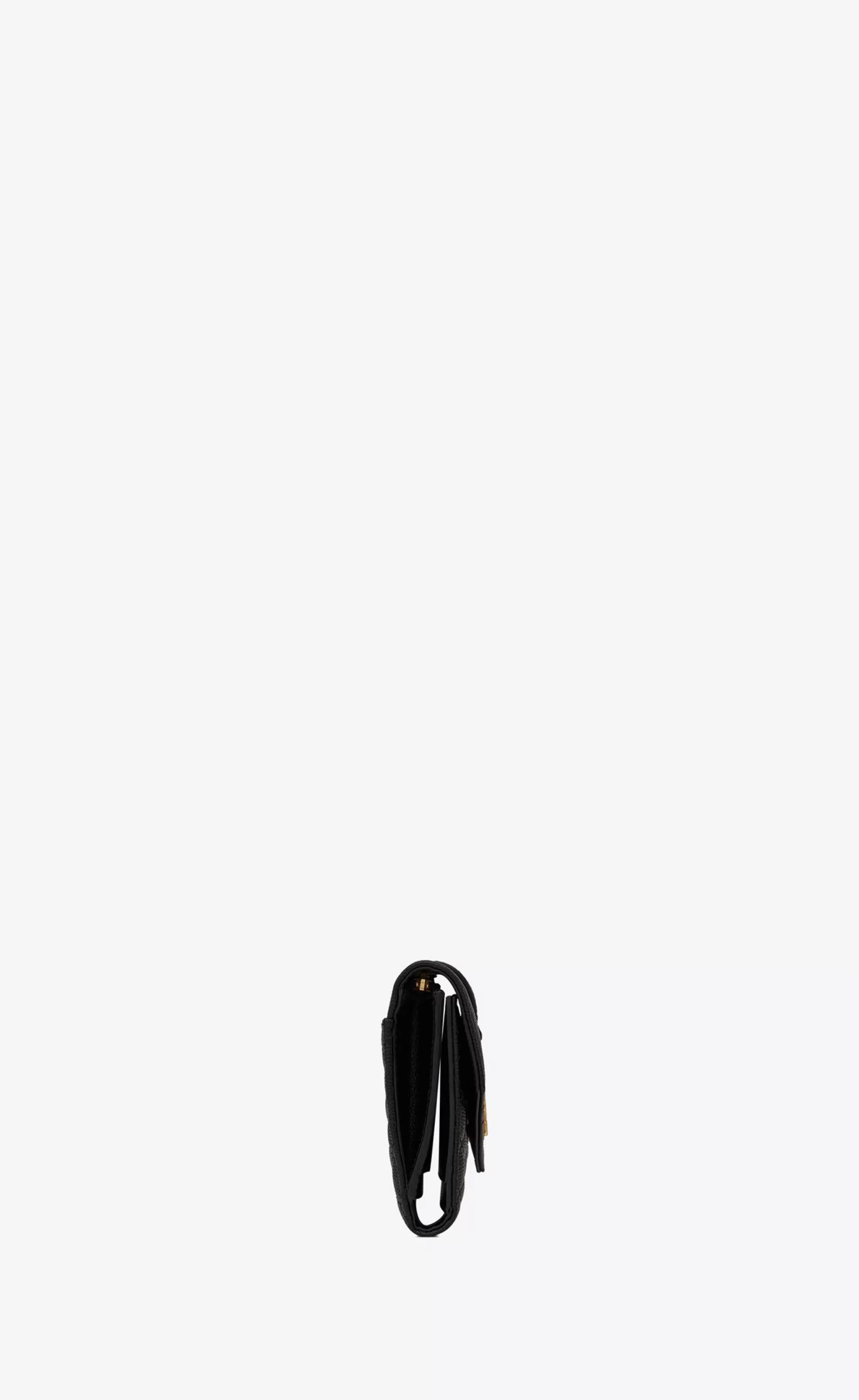 Women Saint Laurent WALLETS^ENVELOPE COMPACT TRI FOLD WALLET IN Mix Matelassé Grain De Poudre Embossed LEATHER | | YSL.com