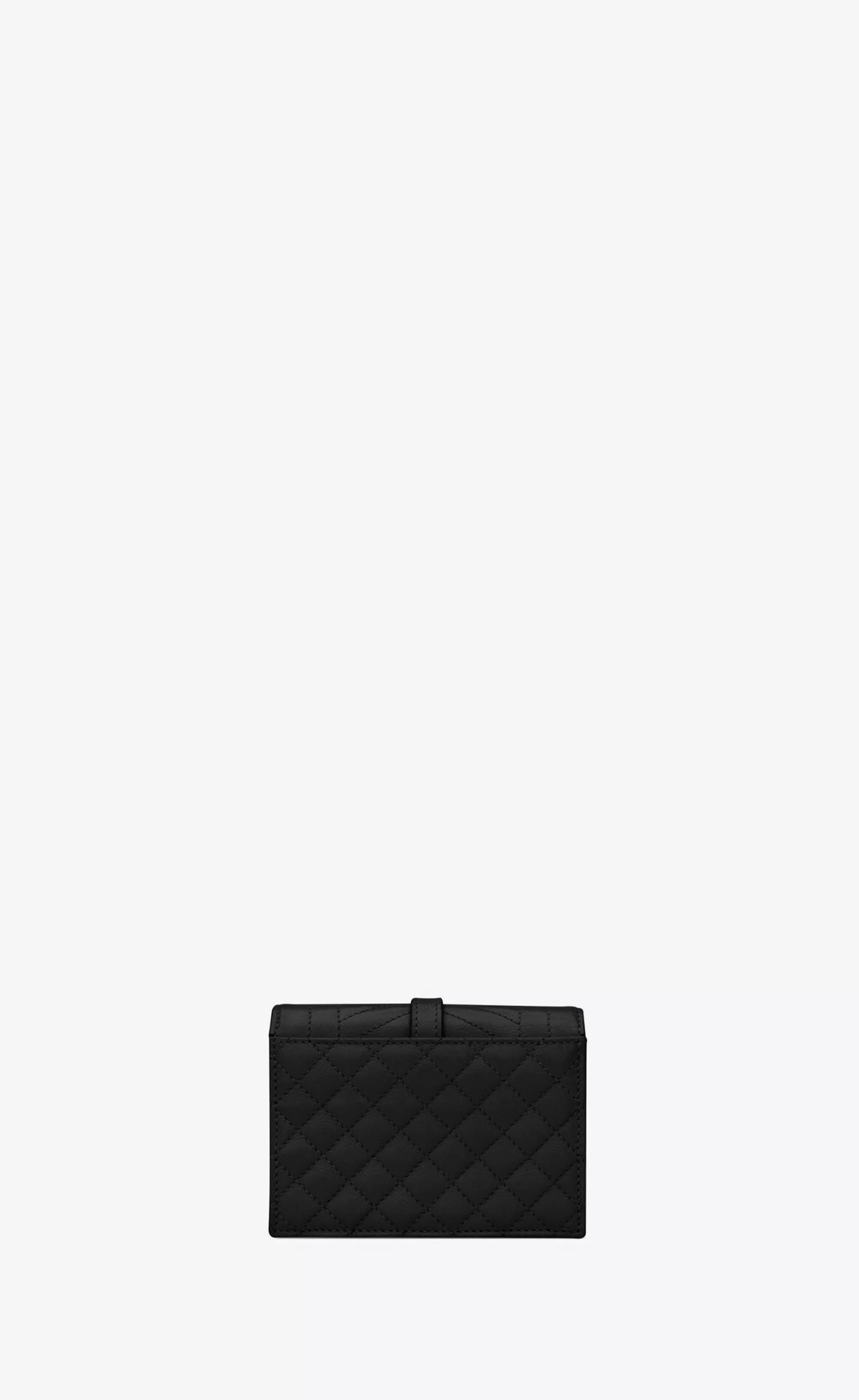 Women Saint Laurent CARD CASES^ENVELOPE Flap Card Case In MIX Matelassé Grain De Poudre Embossed Leather | | YSL.com