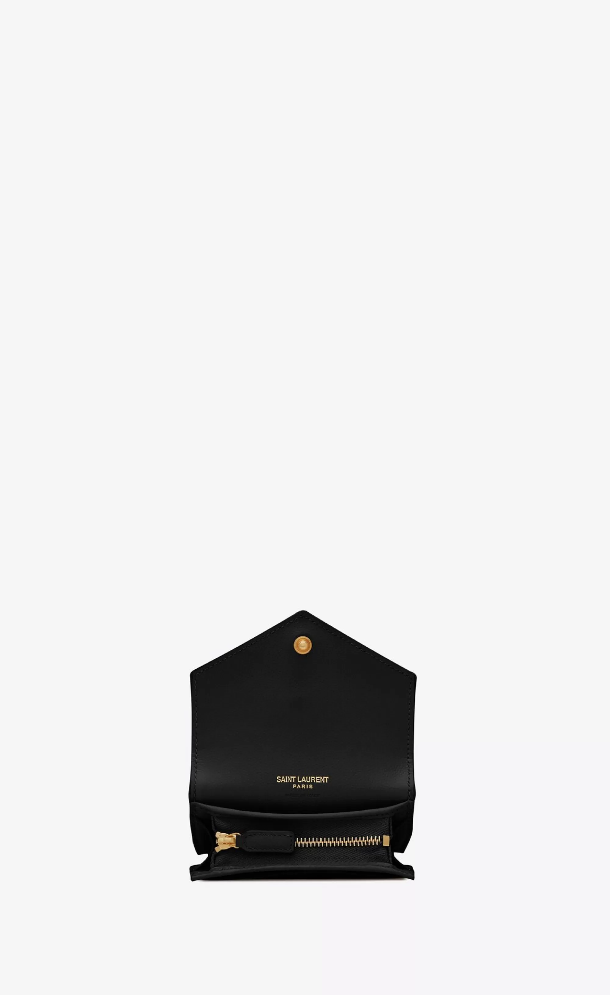 Women Saint Laurent CARD CASES^ENVELOPE Flap Card Case In MIX Matelassé Grain De Poudre Embossed Leather | | YSL.com