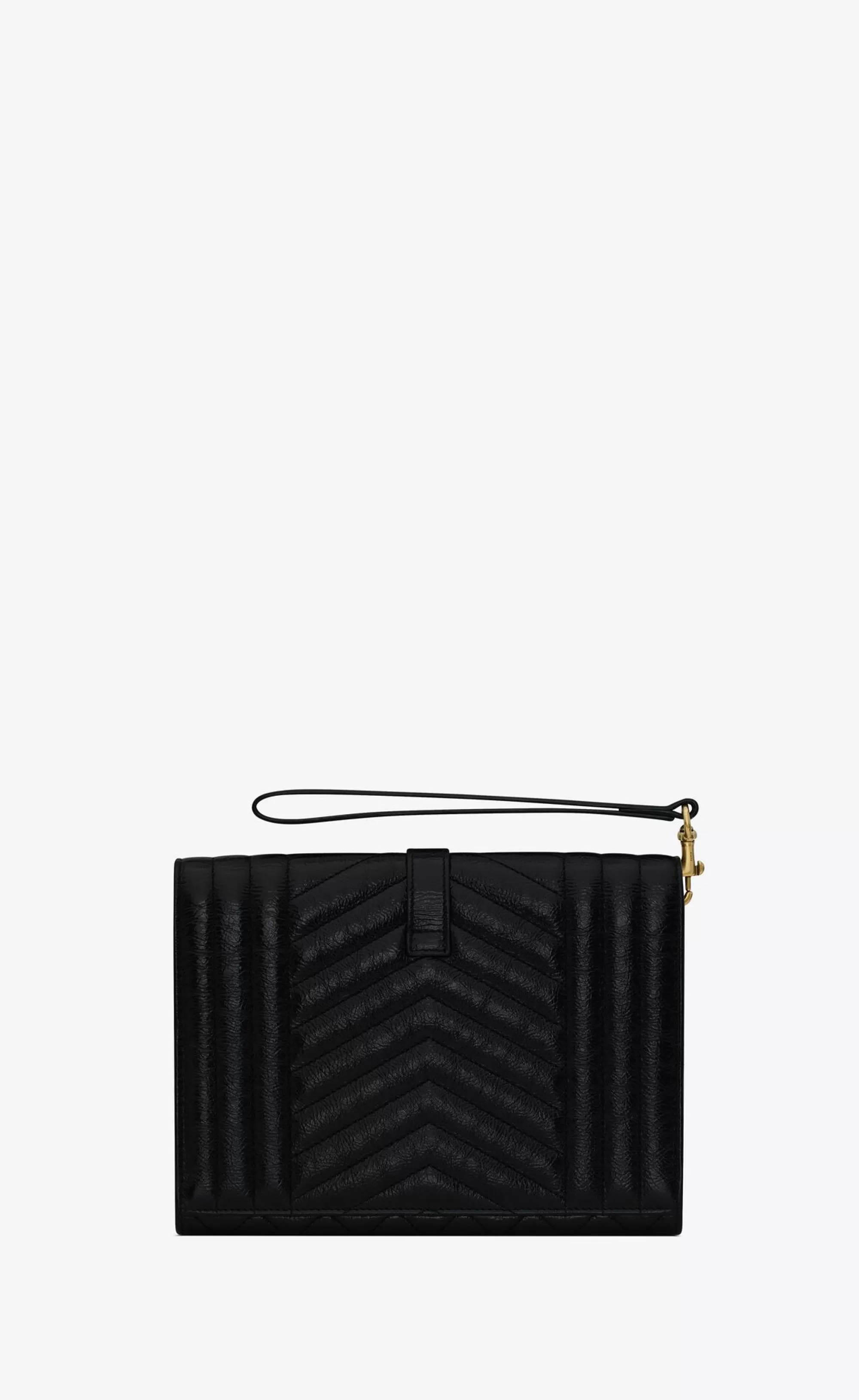 Women Saint Laurent pouches^ENVELOPE Flap Pouch In MIX MATELASSÉ Shiny Grained Leather | | YSL.com