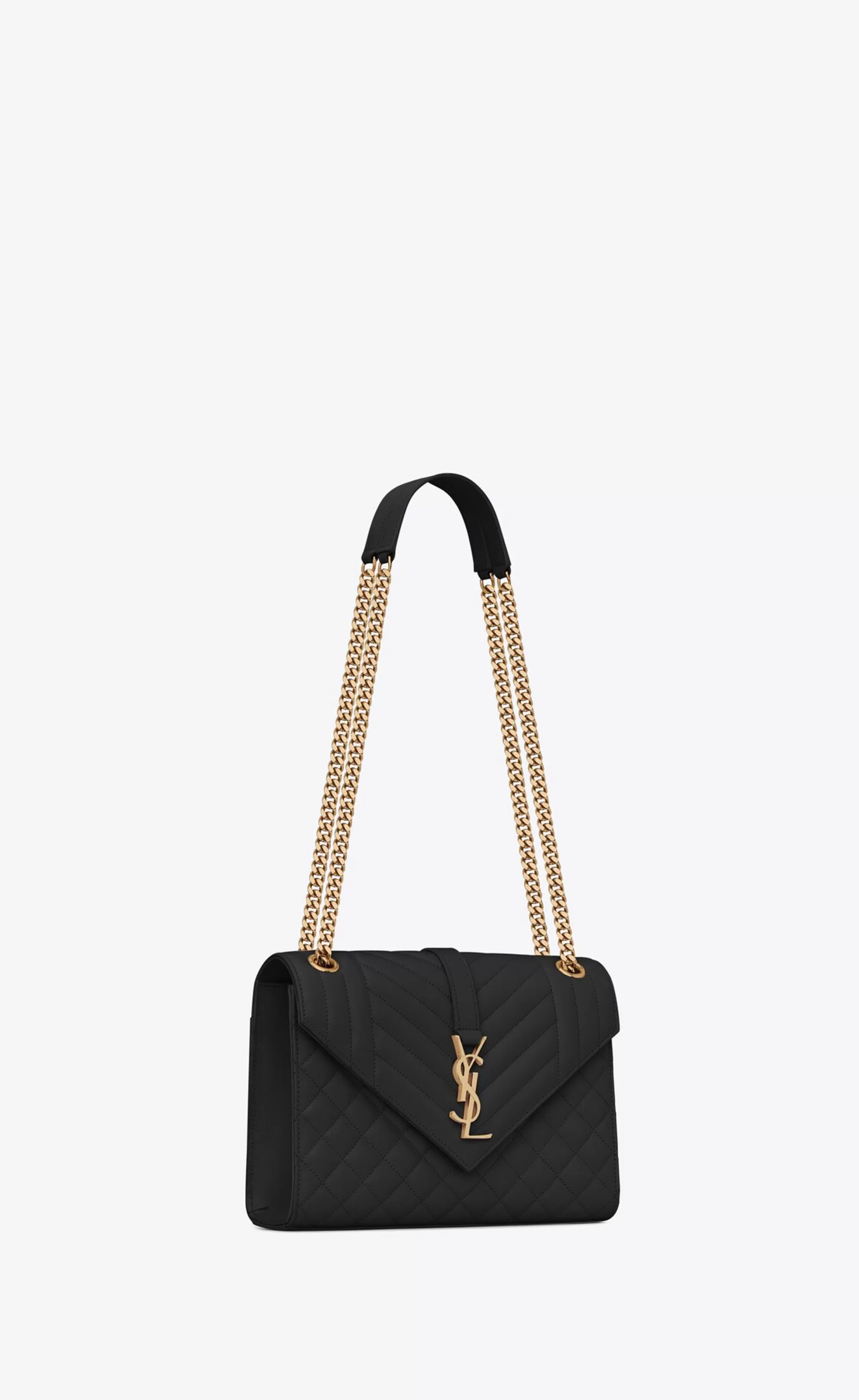 Women Saint Laurent SHOULDER BAGS | ENVELOPE^ENVELOPE MEDIUM IN QUILTED GRAIN DE POUDRE EMBOSSED LEATHER | | YSL.com