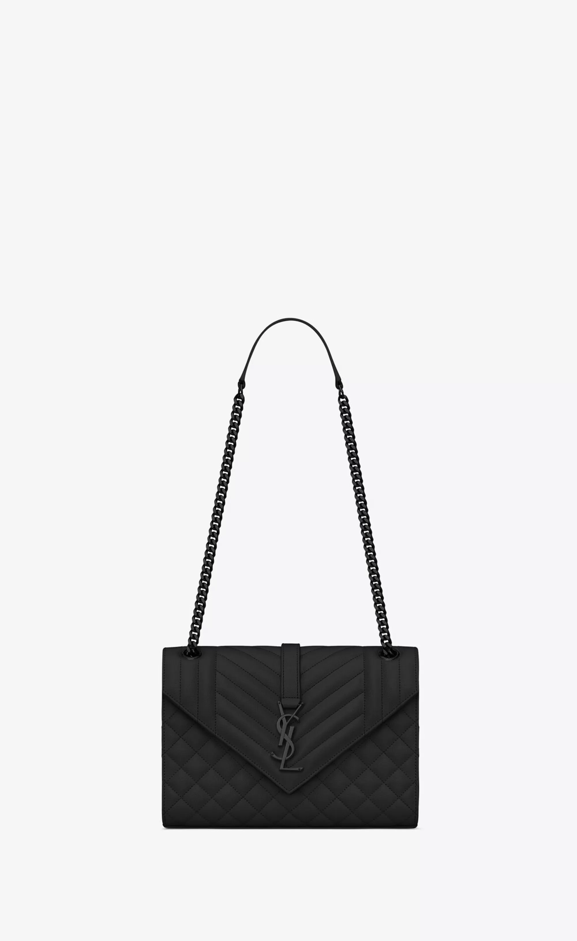 Women Saint Laurent SHOULDER BAGS | ENVELOPE^ENVELOPE MEDIUM IN QUILTED GRAIN DE POUDRE EMBOSSED LEATHER | | YSL.com